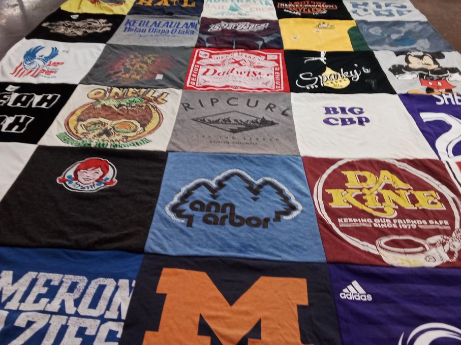 T-shirt quilt from ann arbor university by Alyssa from FL