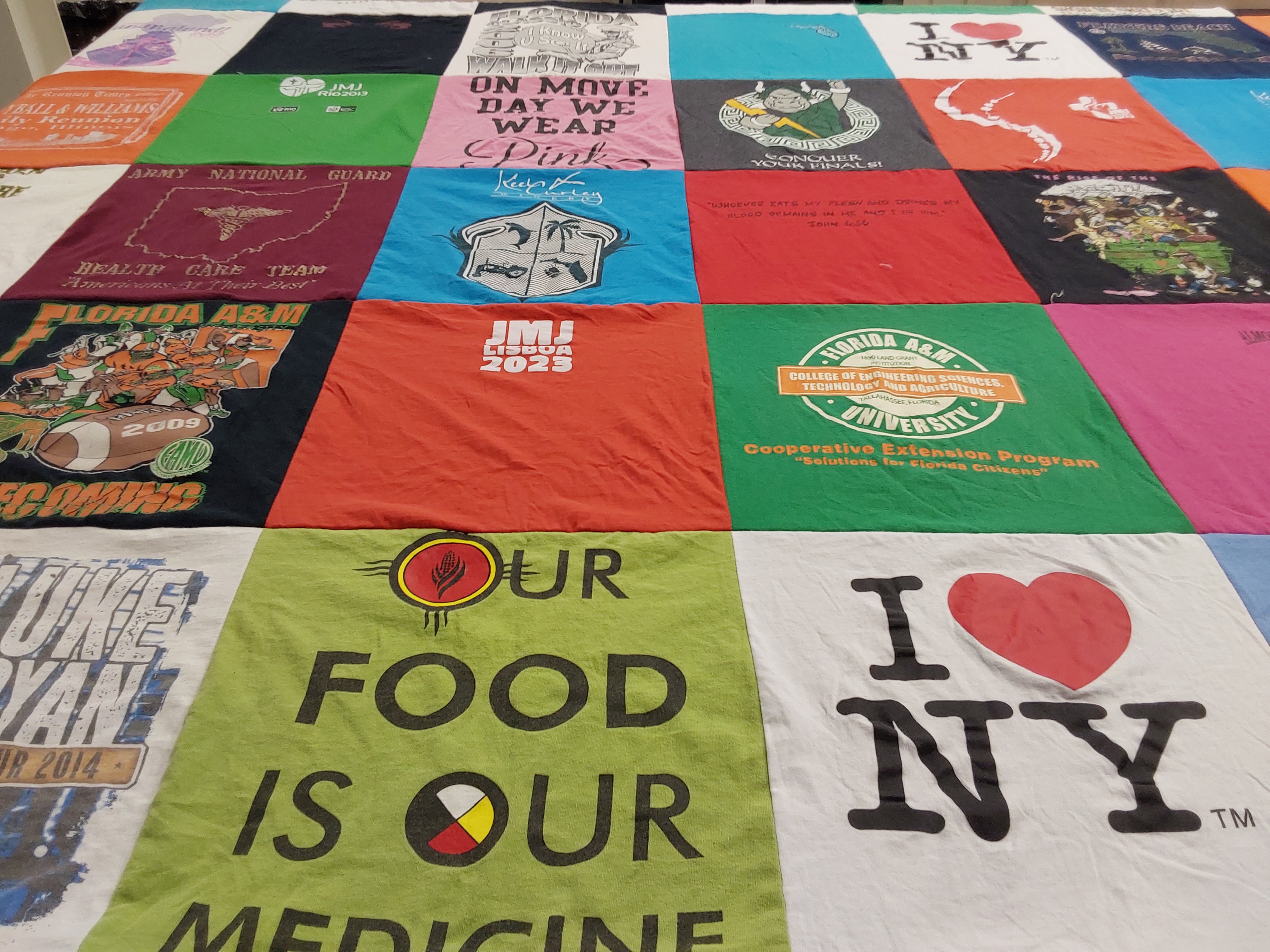 T-shirt quilt from florida agricultural and mechanical university by Ashley from FL