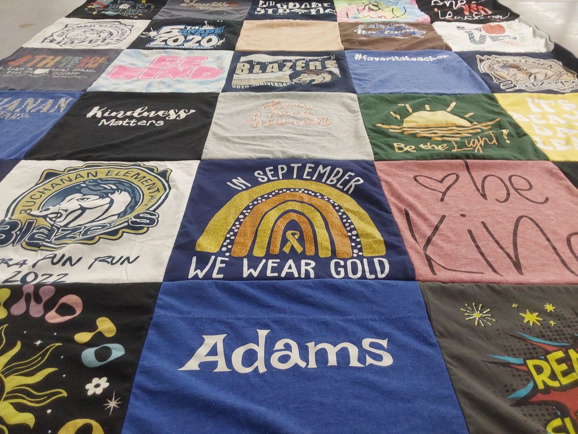 T-shirt quilt featuring blazers by Debra from CA