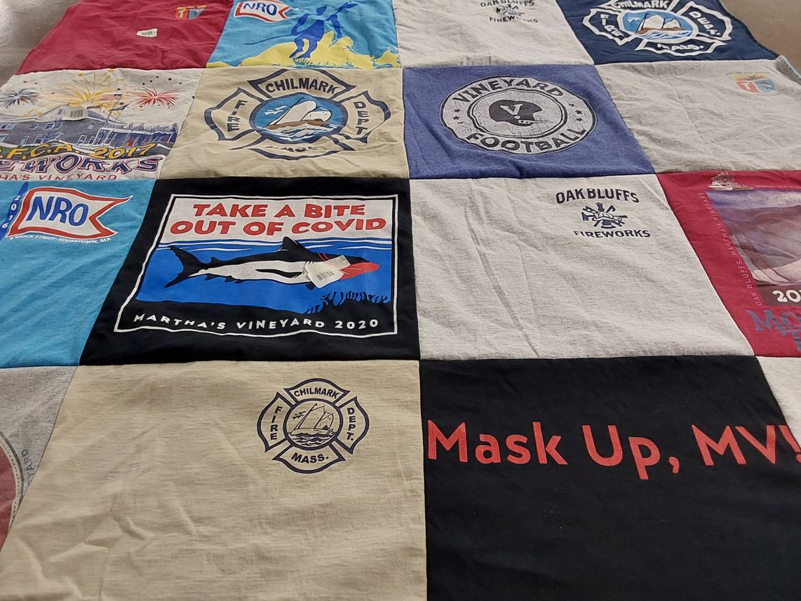 T-shirt quilt from vineyard football by Carole from NJ
