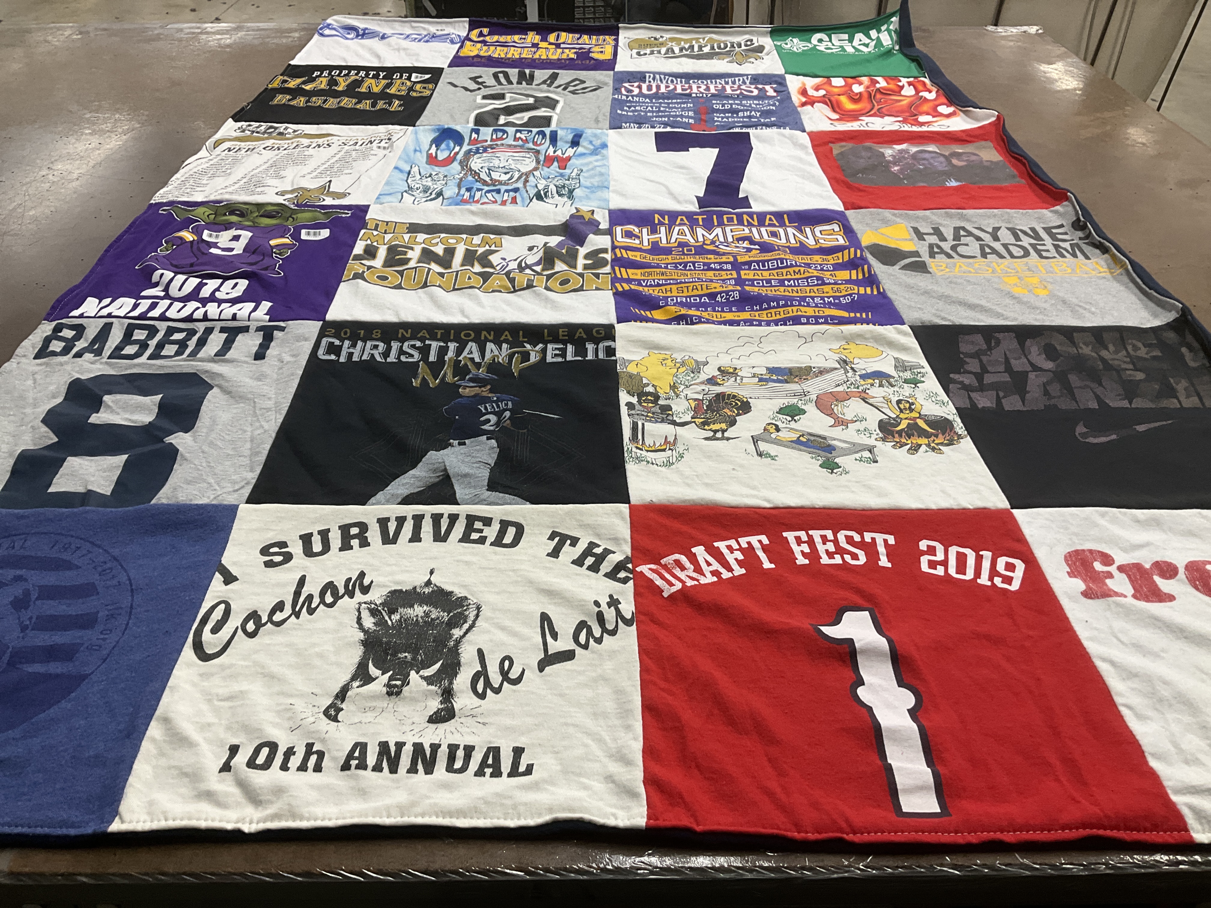 T-shirt quilt featuring haynes academy basketball by Madison from LA