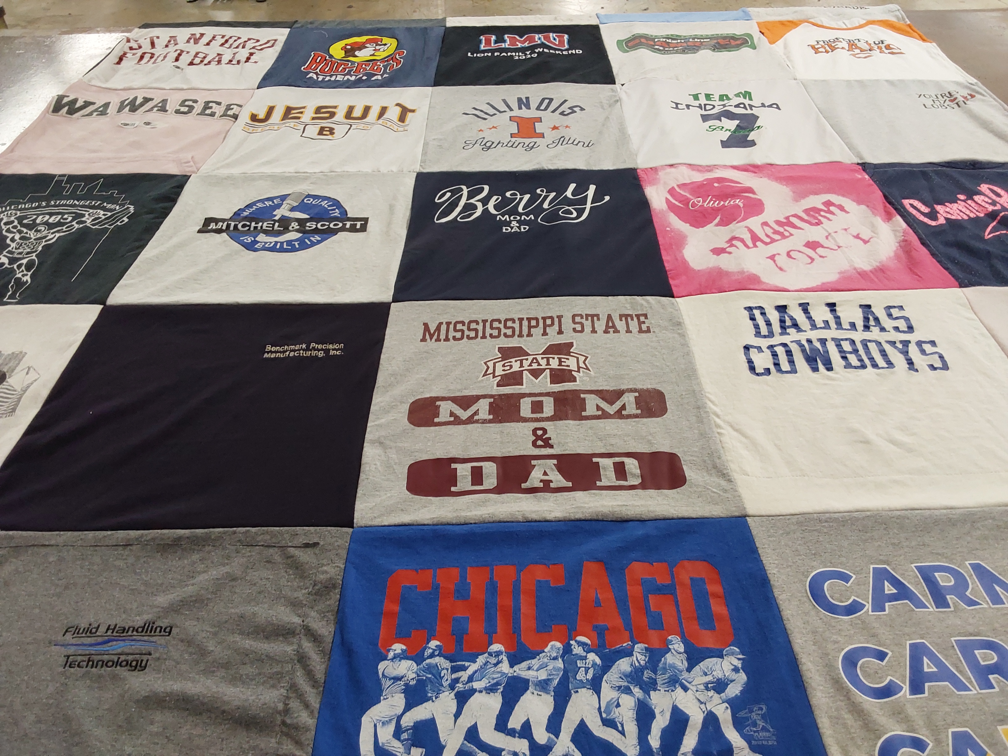 T-shirt quilt featuring dallas cowboys by MaryBeth from IN