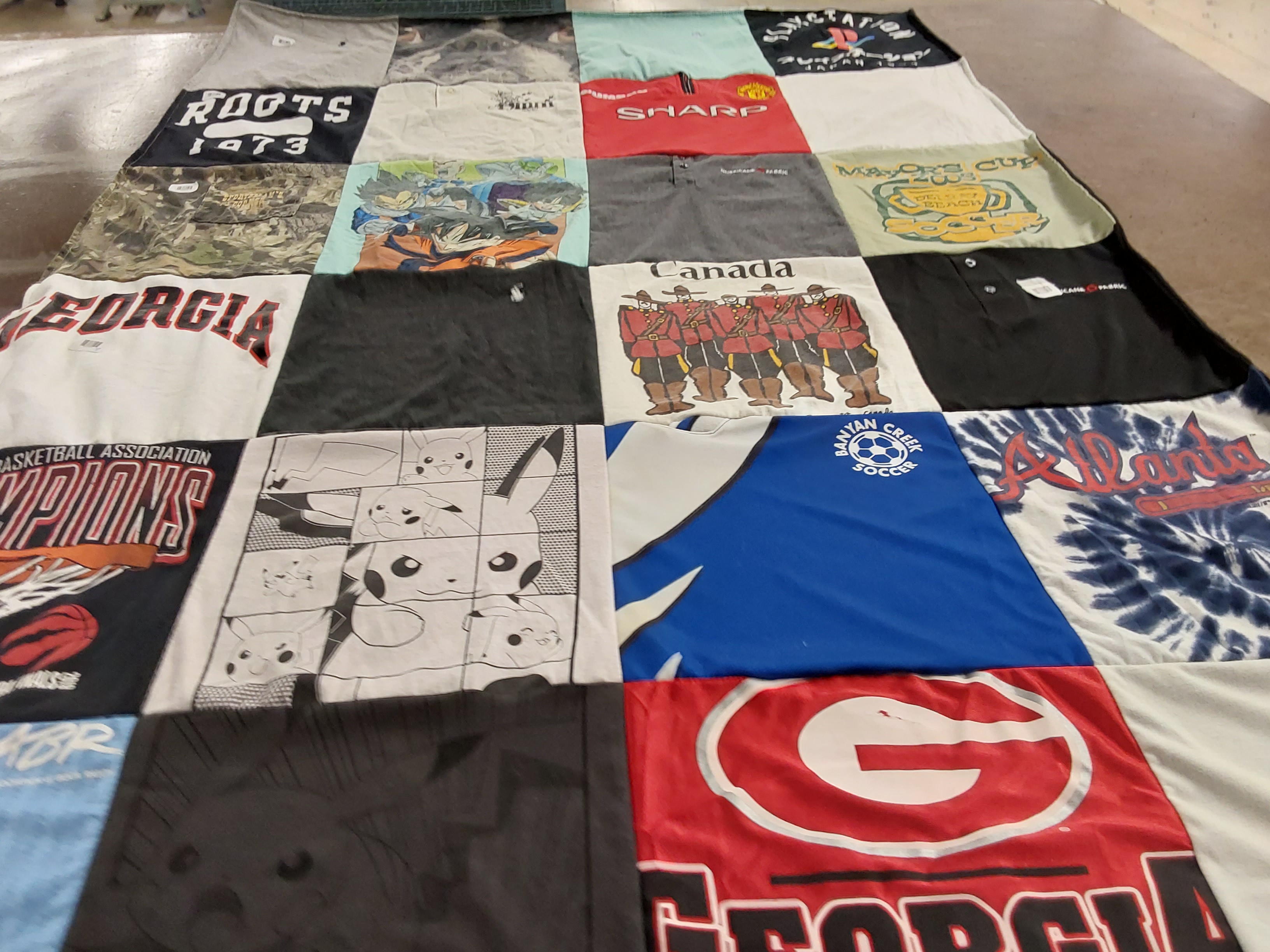 T-shirt quilt featuring georgia bulldogs by Lesley from FL