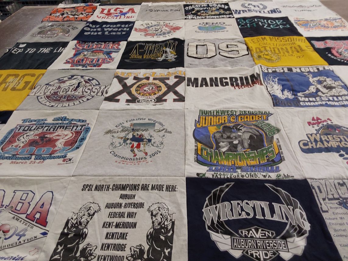 T-shirt quilt featuring team missouri by Mackenzie from WA
