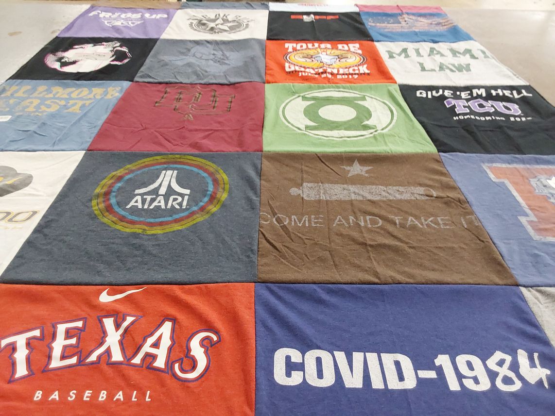 T-shirt quilt featuring university of texas baseball by Trey from TX