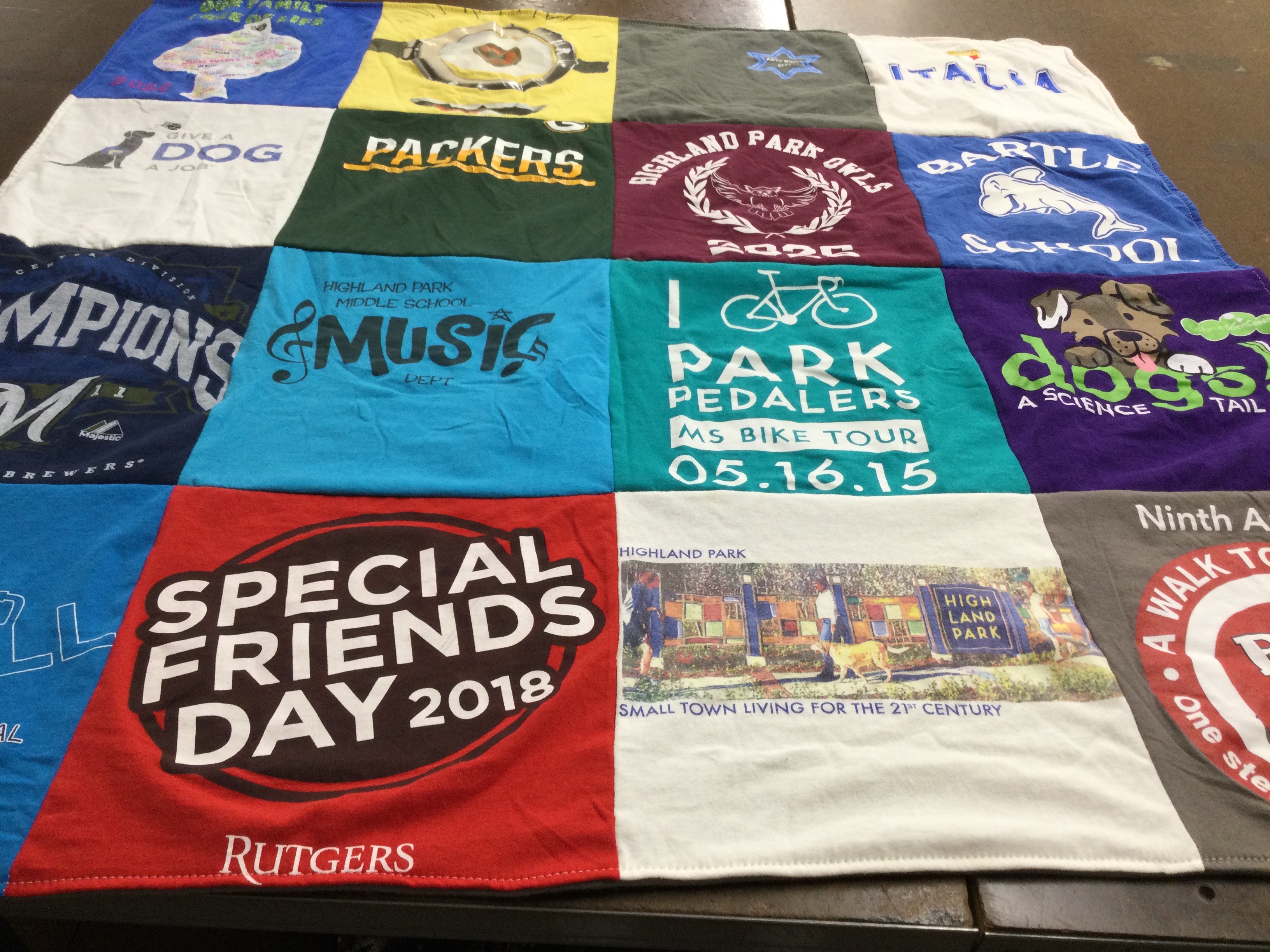 T-shirt quilt featuring green bay packers by Jennifer from NJ