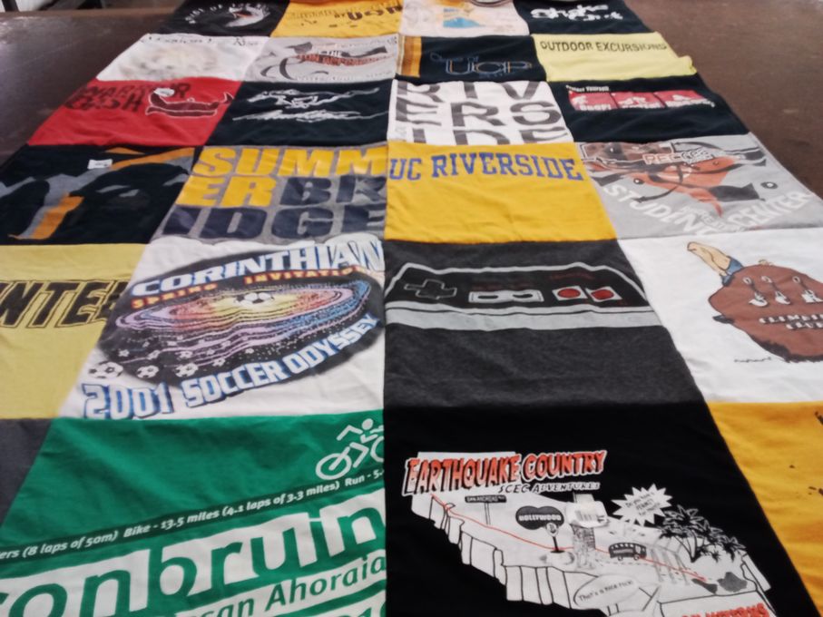 T-shirt quilt featuring corinth soccer team by Keri from CA