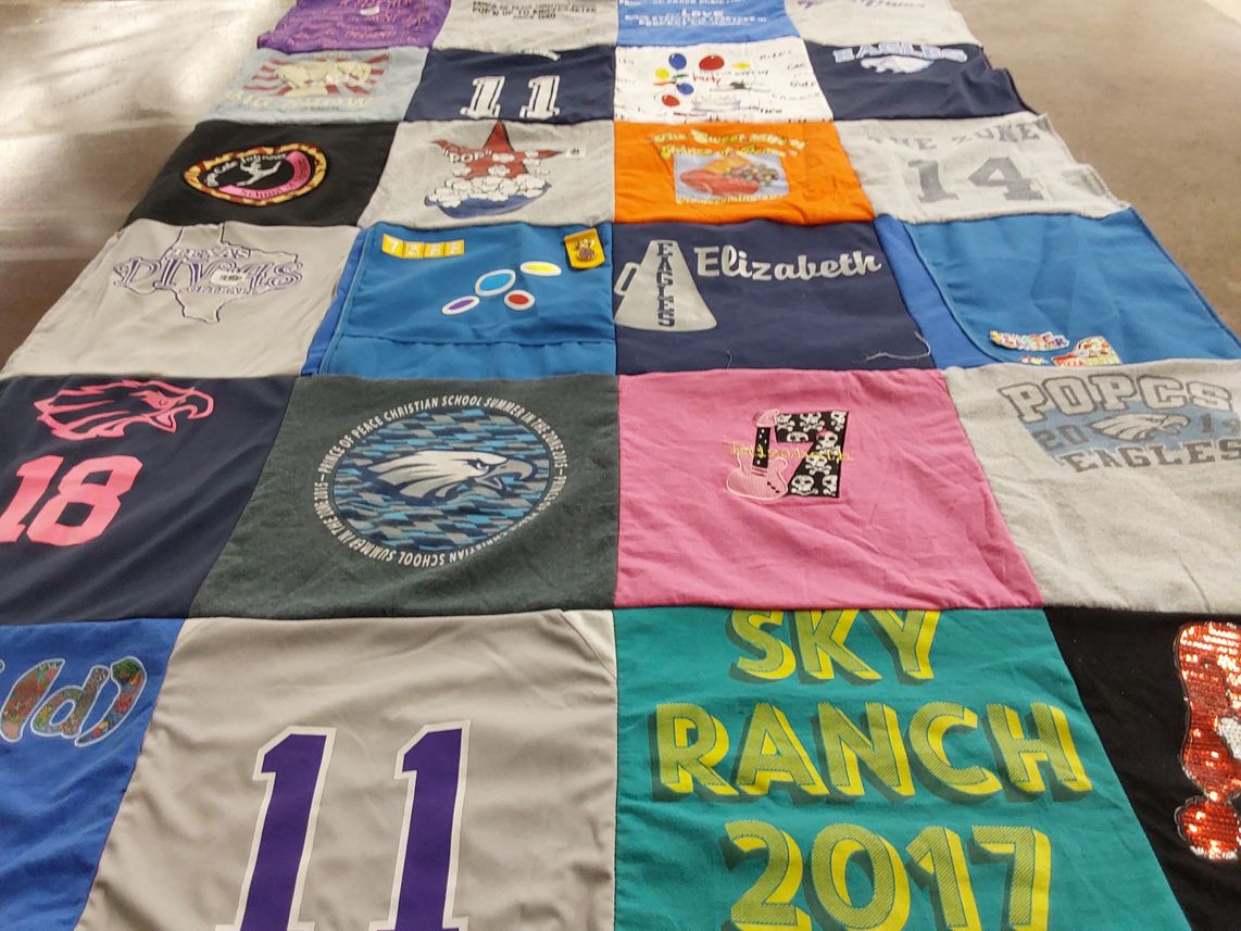 T-shirt quilt featuring eagles by Lisa from TX