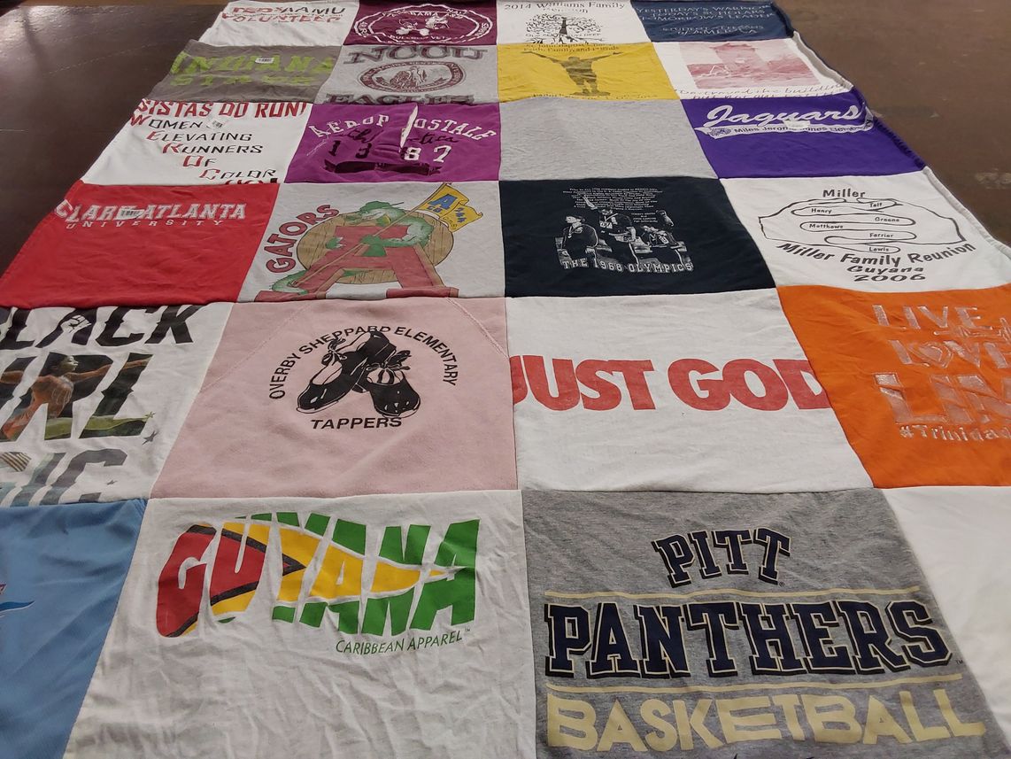 T-shirt quilt featuring pitt panthers by Ashley from NC