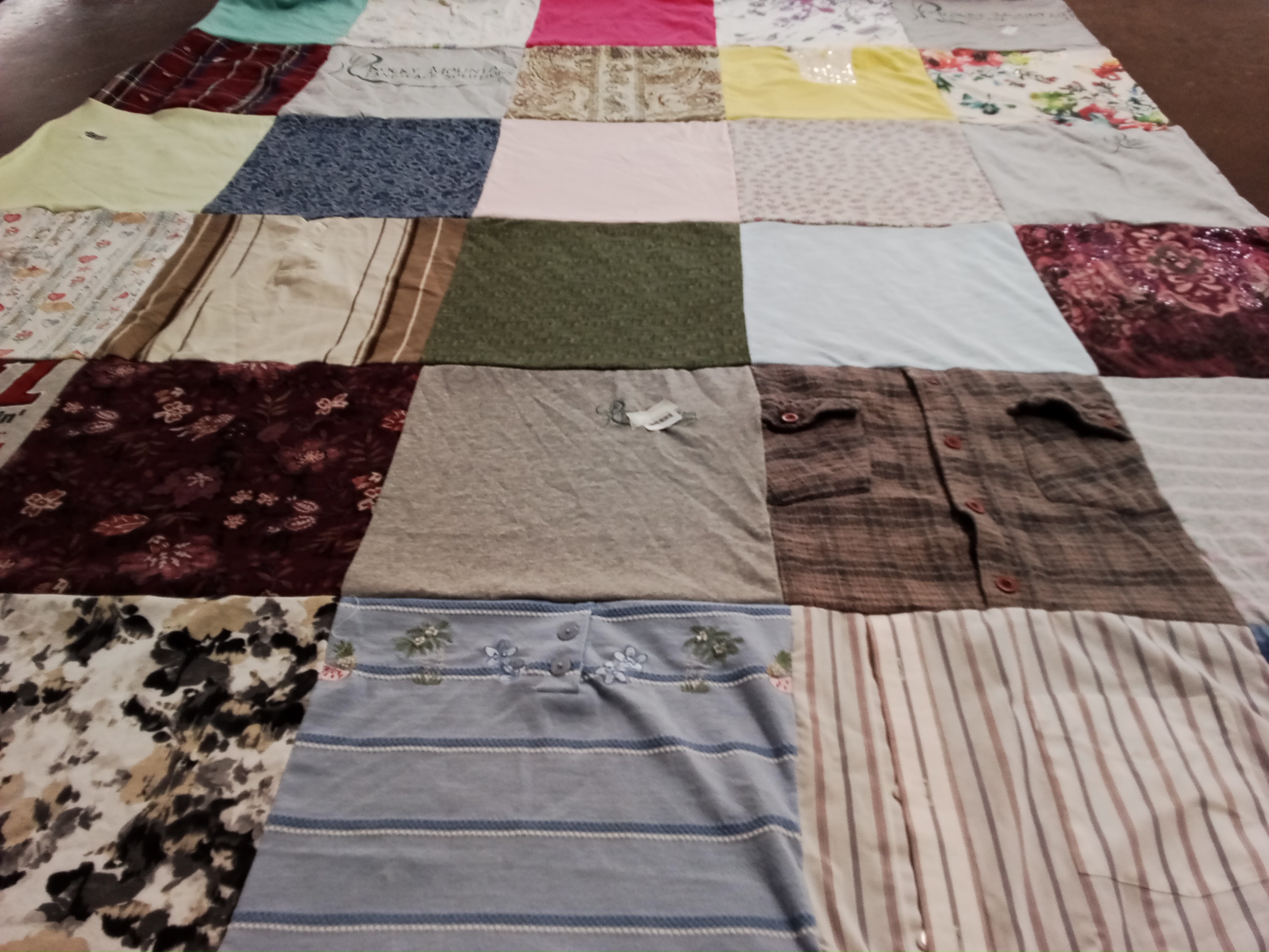 T-shirt quilt with sewing, crafting themes by Annette from IA