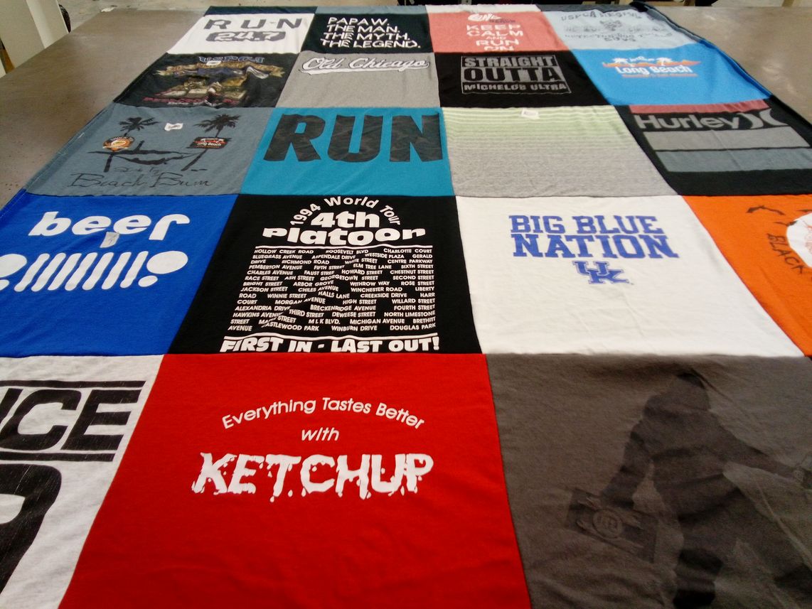 T-shirt quilt from university of kentucky by Michele from KY
