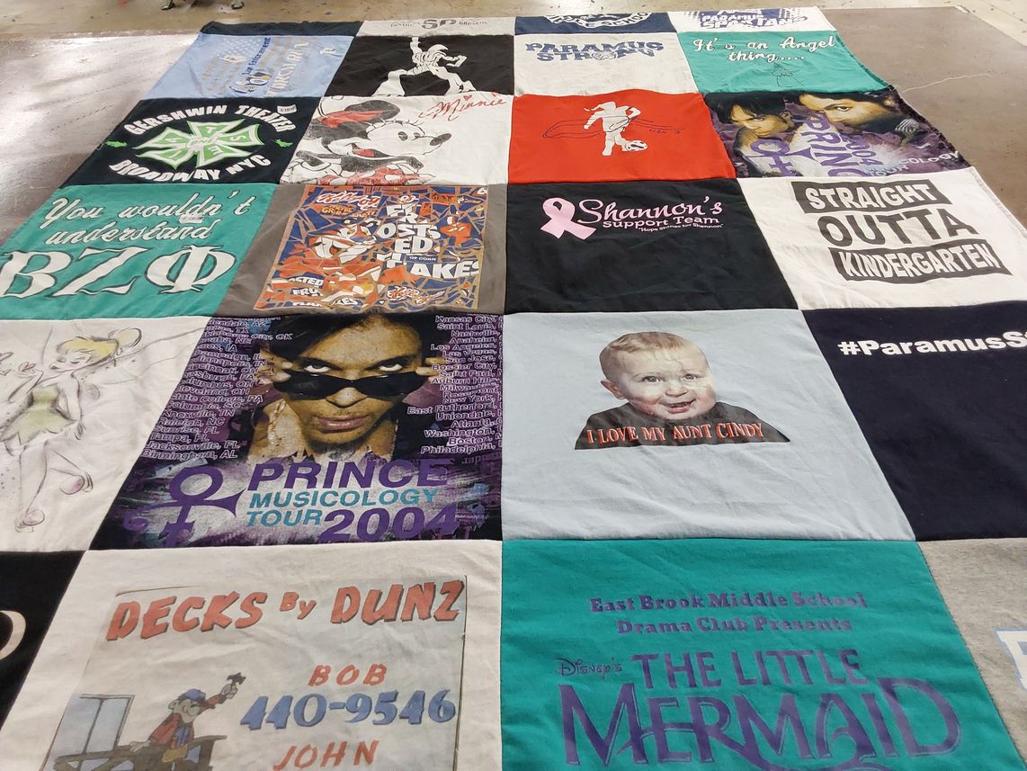 T-shirt quilt from east brook middle school by cindy from NJ