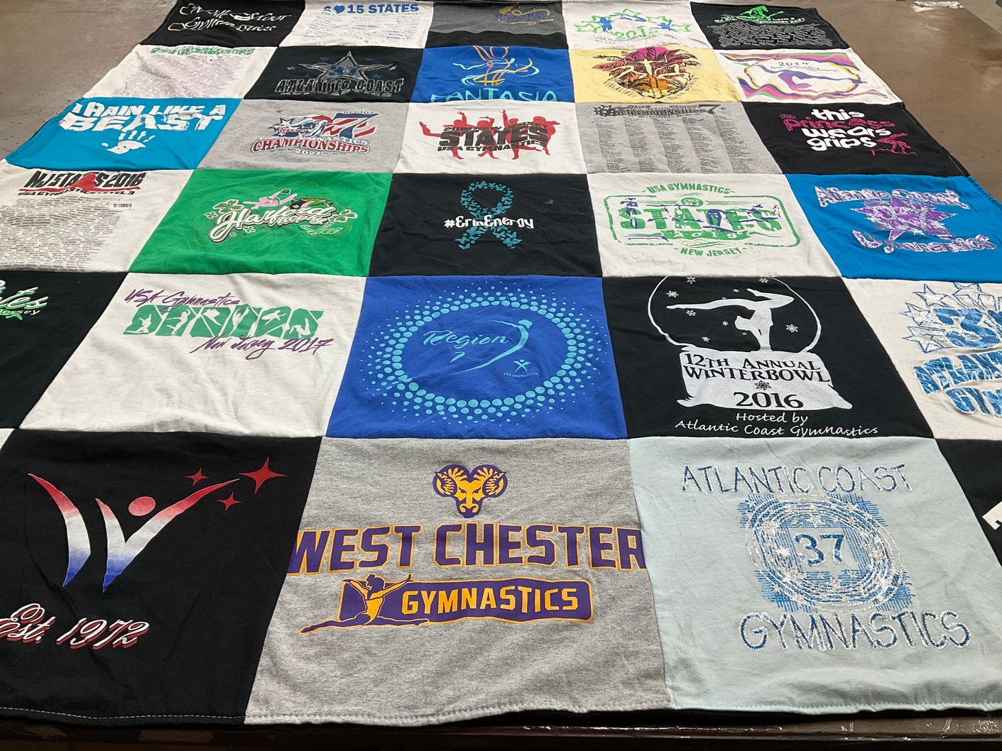 T-shirt quilt from west chester university by Stacey from NJ