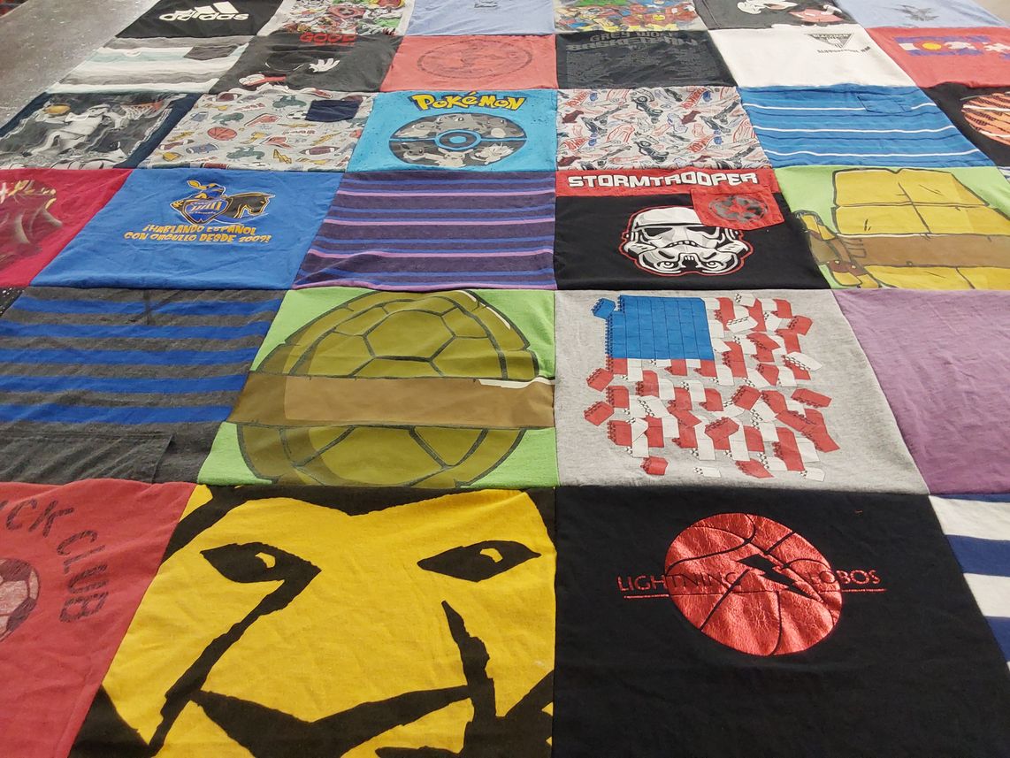 T-shirt quilt featuring university of new mexico lobos by Jetta Alison from NM