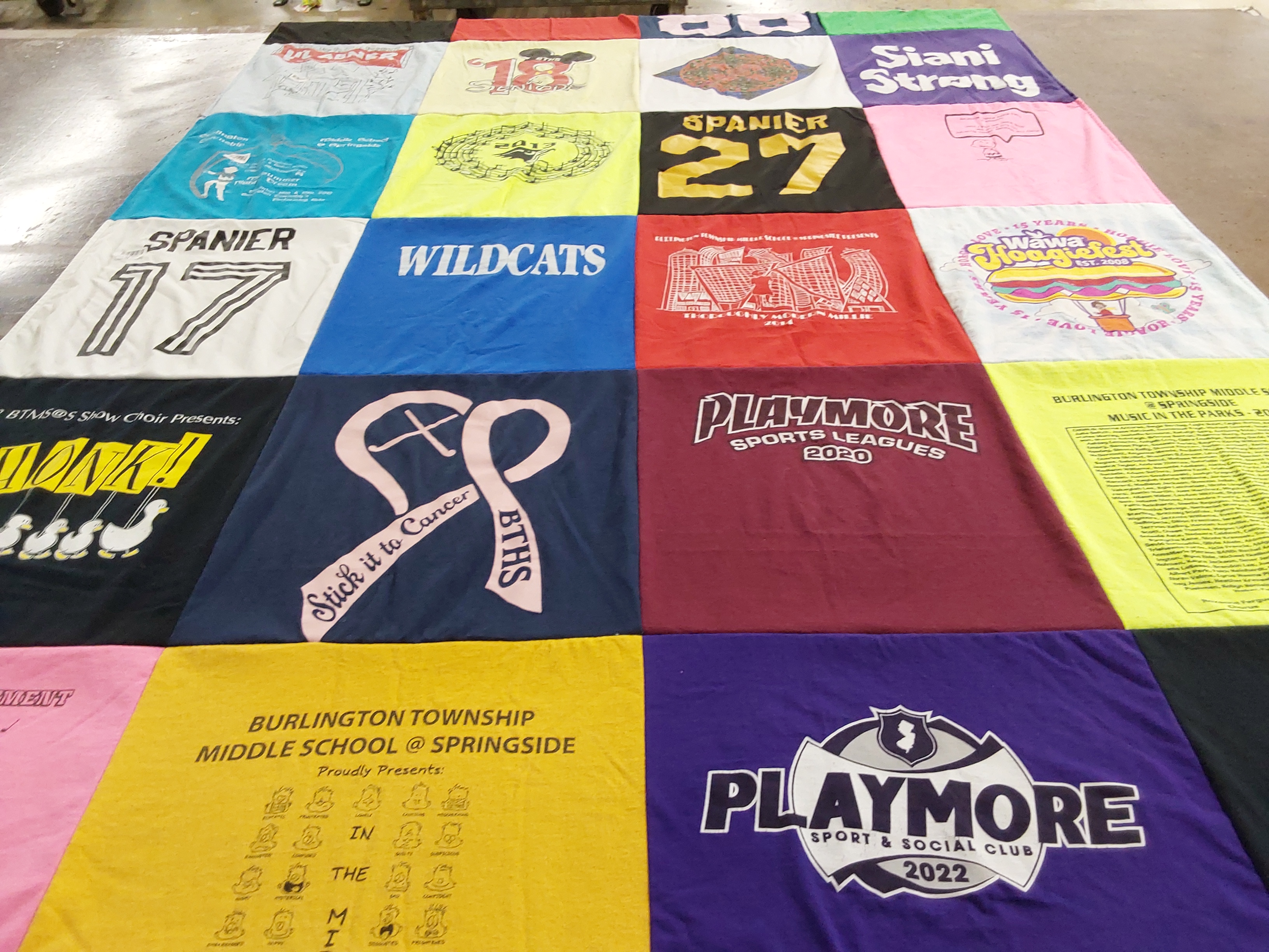 T-shirt quilt featuring wildcats by Kelly from NJ