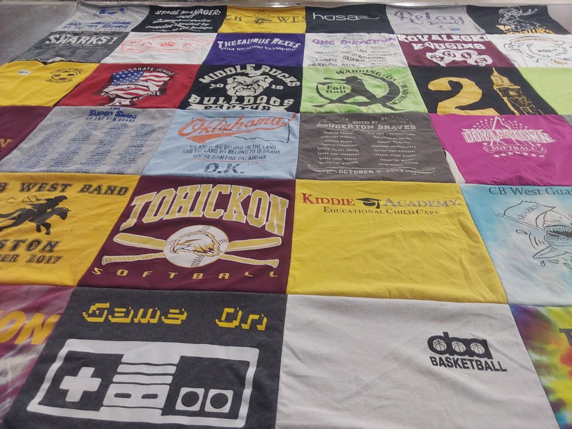 T-shirt quilt from tohickon high school by Tara from PA
