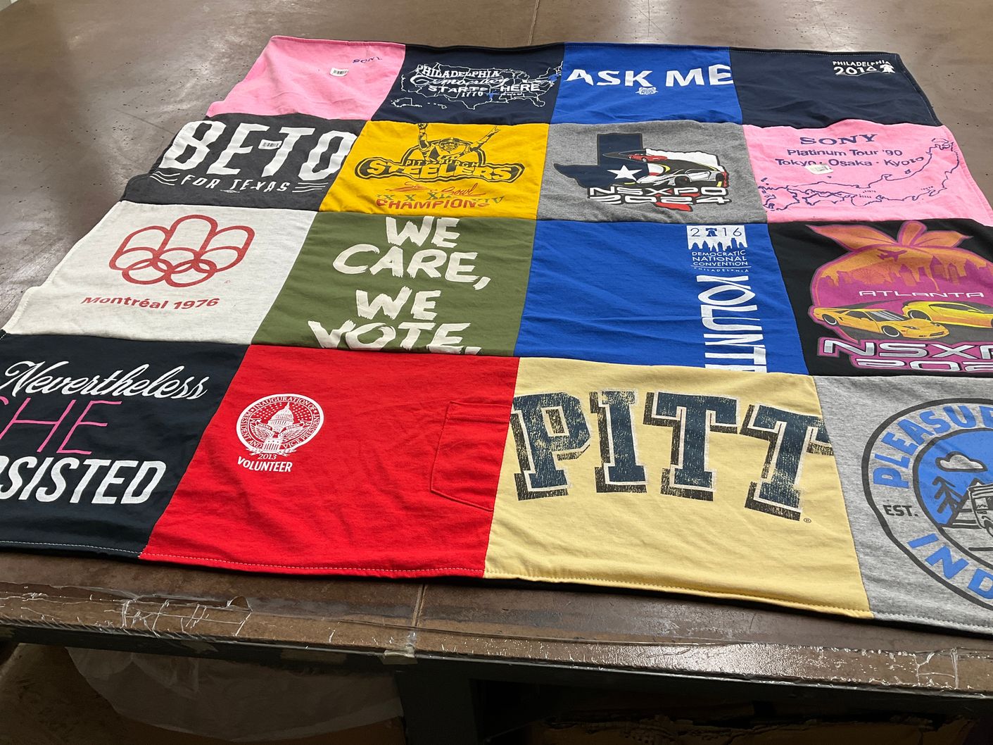 T-shirt quilt from university of pittsburgh by Janice from MD