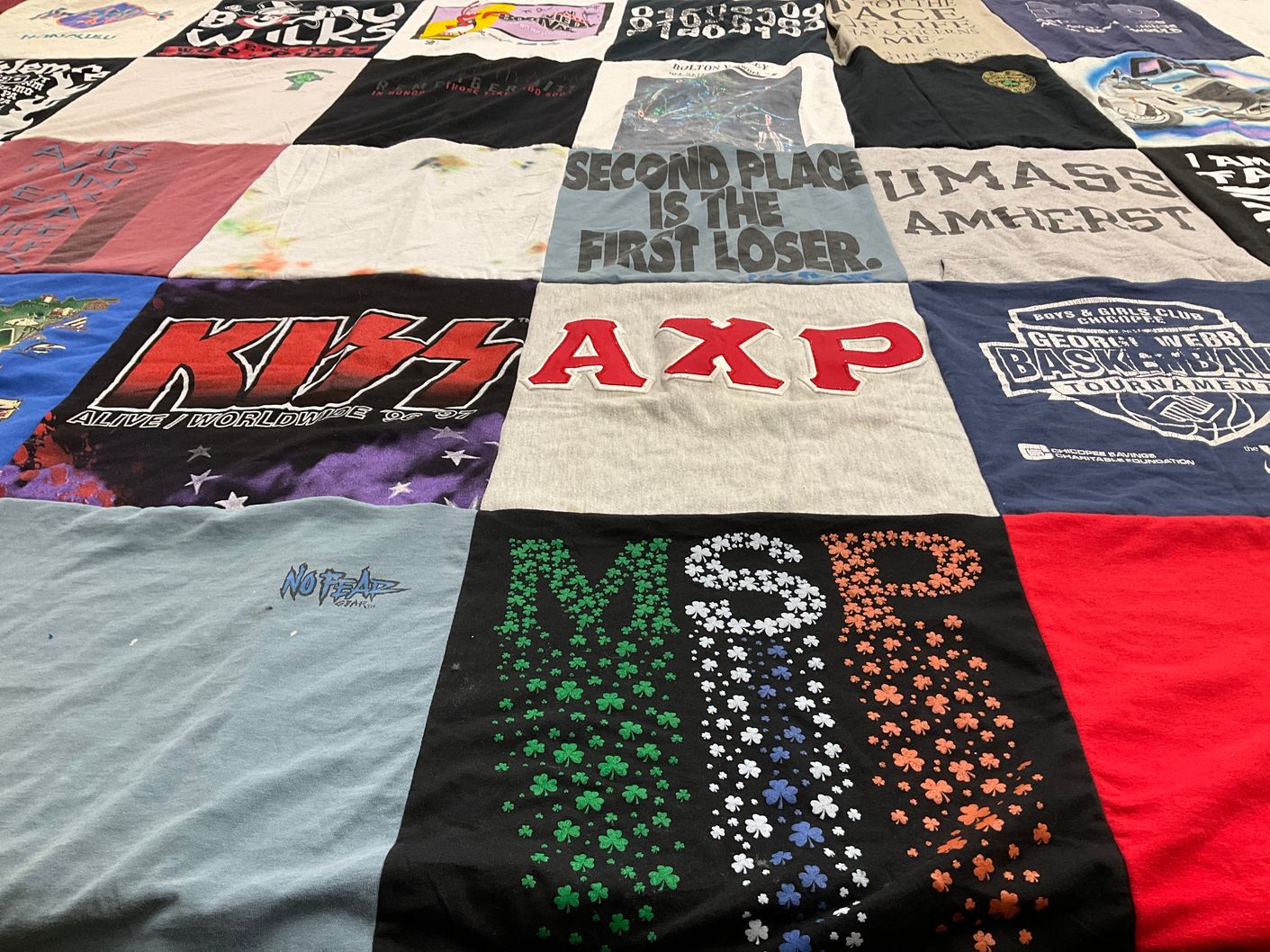 T-shirt quilt from university of massachusetts amherst by Donald from MA