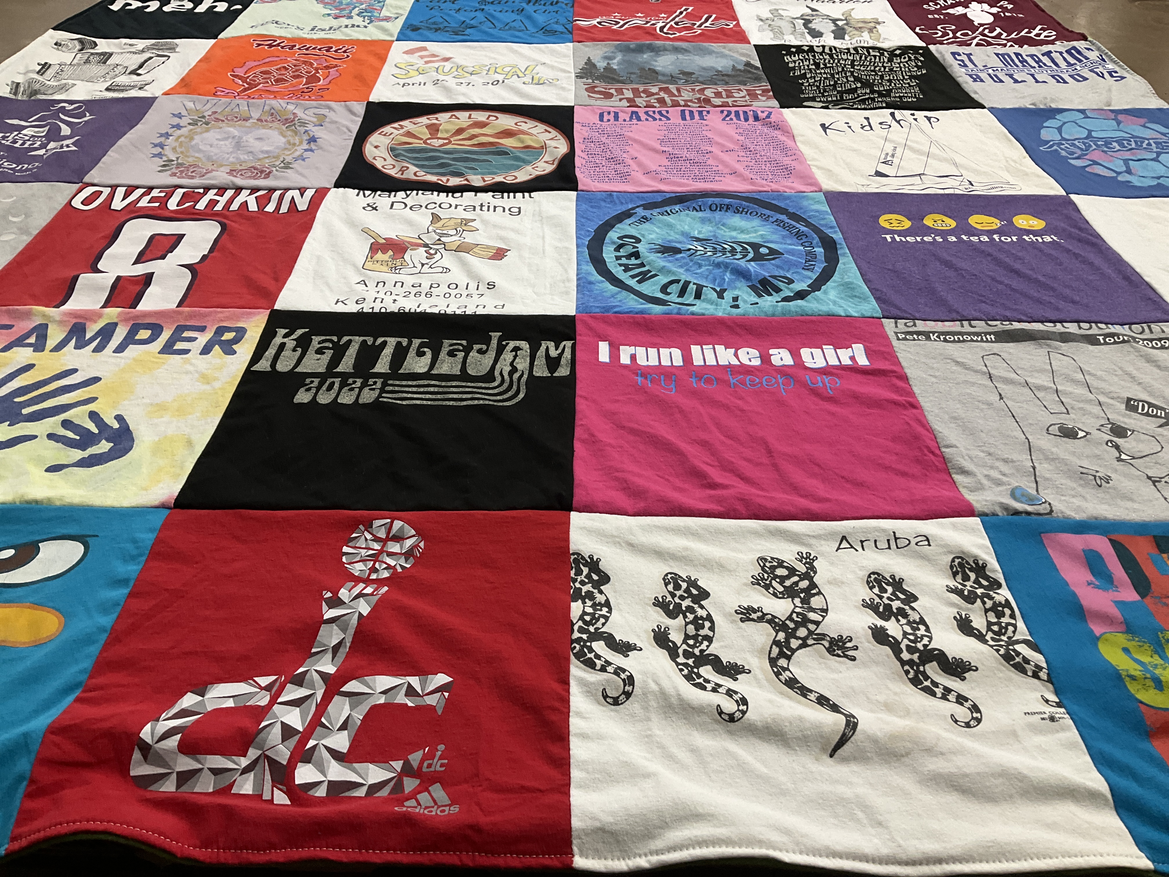 T-shirt quilt from class of 2012 by Ashley from VA