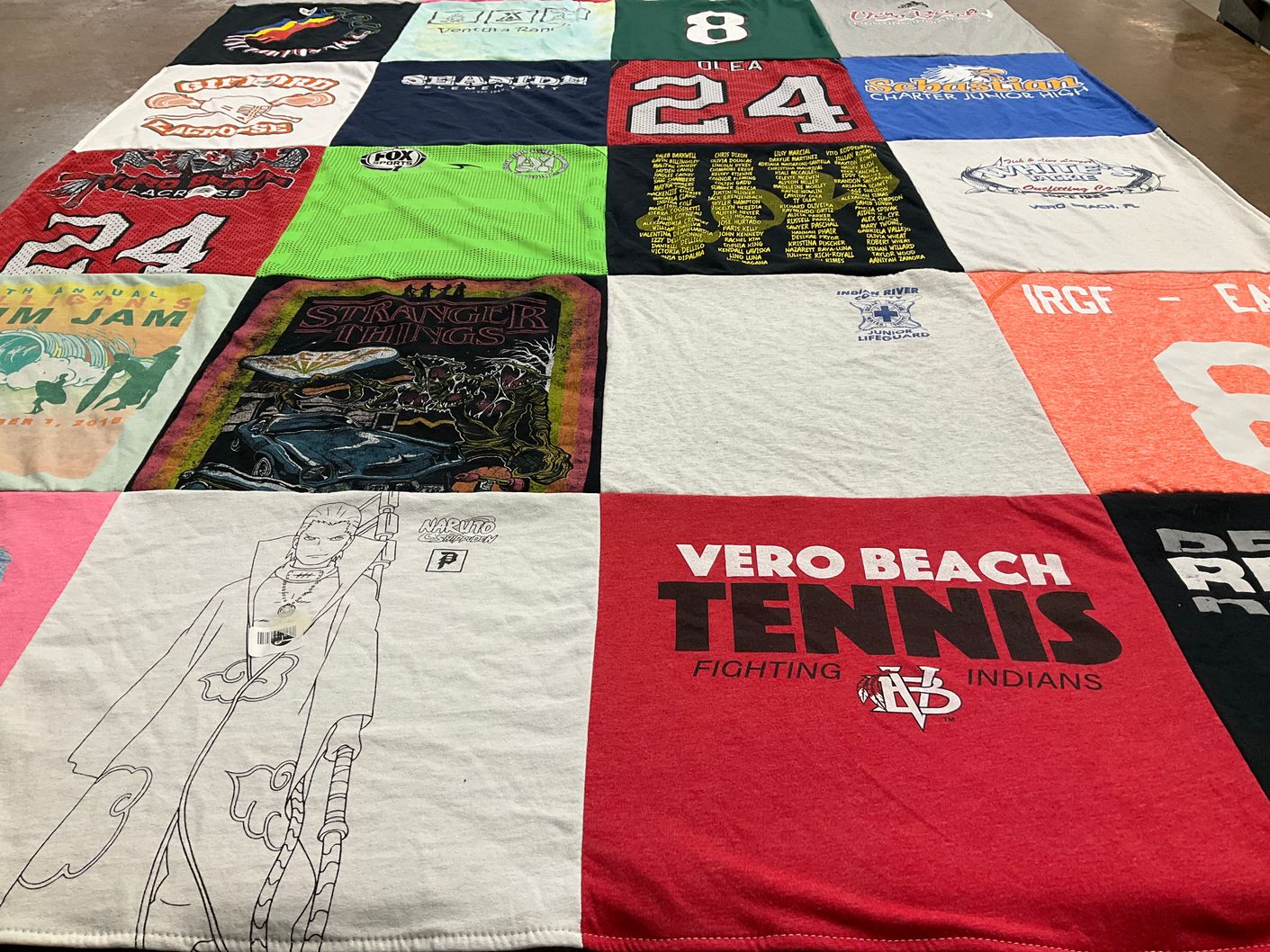 T-shirt quilt featuring vero beach tennis by Katherine from FL