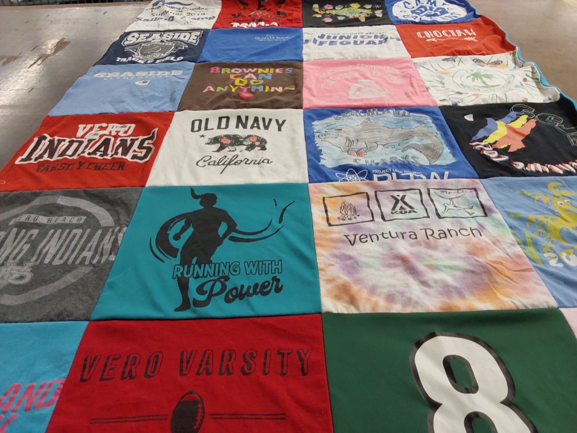 T-shirt quilt featuring vero indians by Katherine from FL