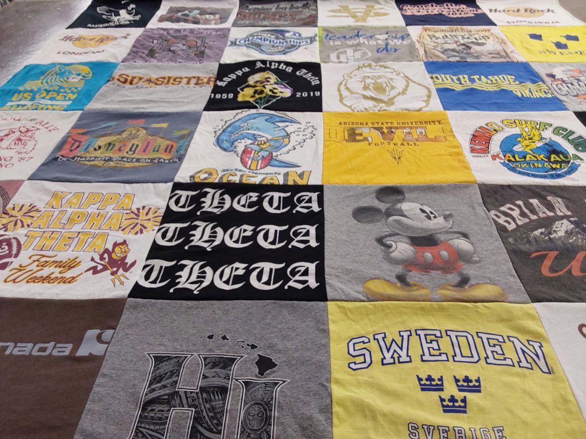 T-shirt quilt from arizona state university by Kari from NV