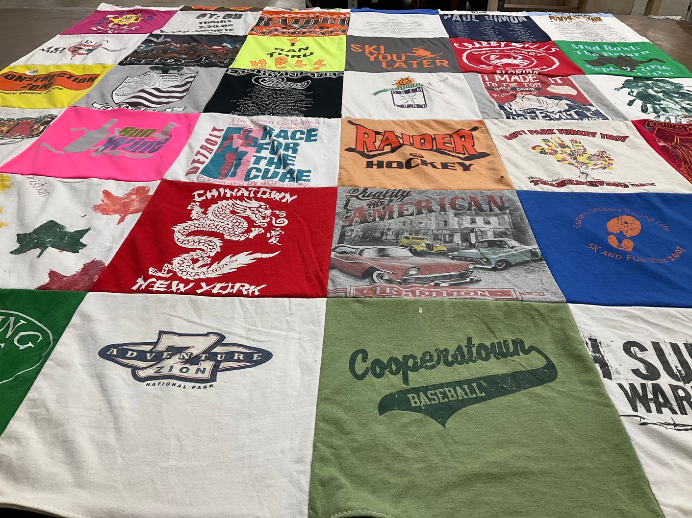 T-shirt quilt featuring none by Bonnie from MI