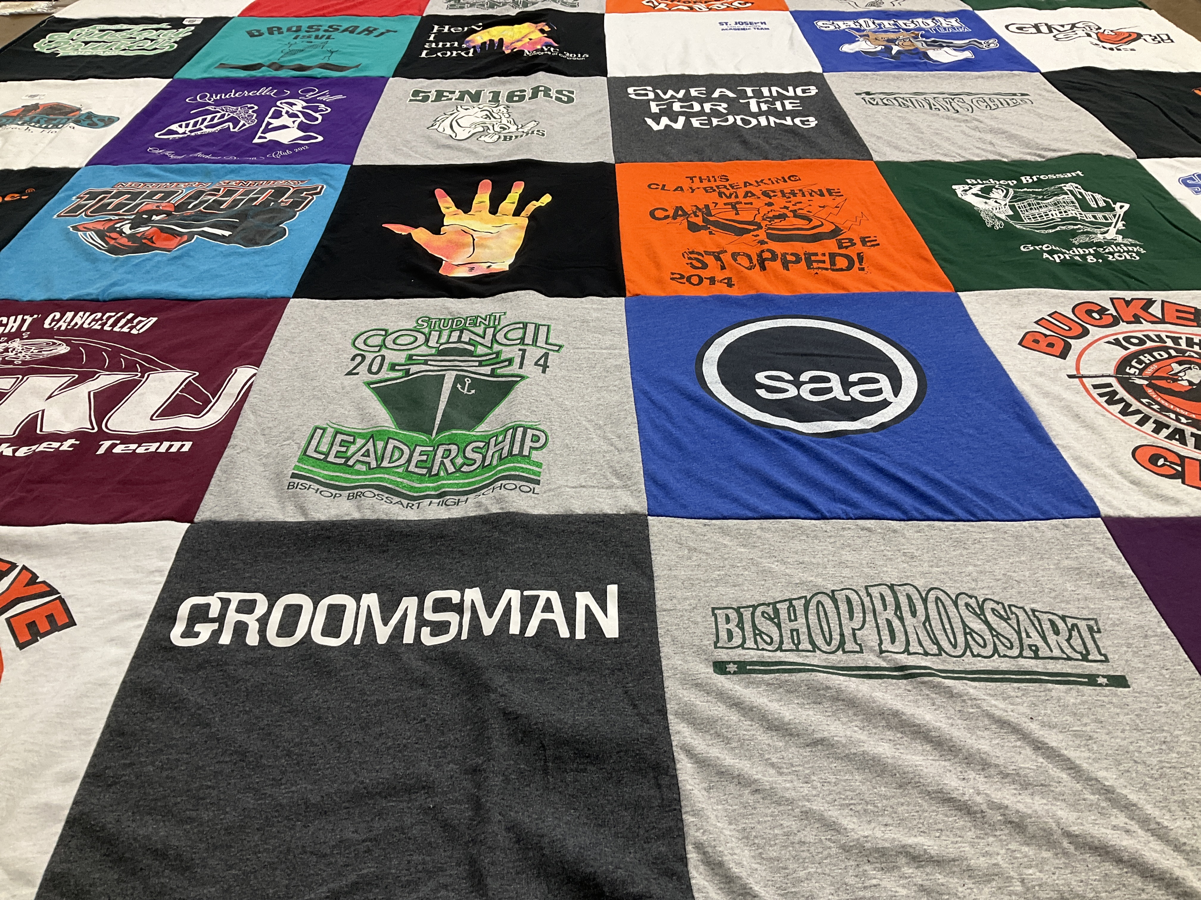 T-shirt quilt featuring basketball team by Marcie from KY