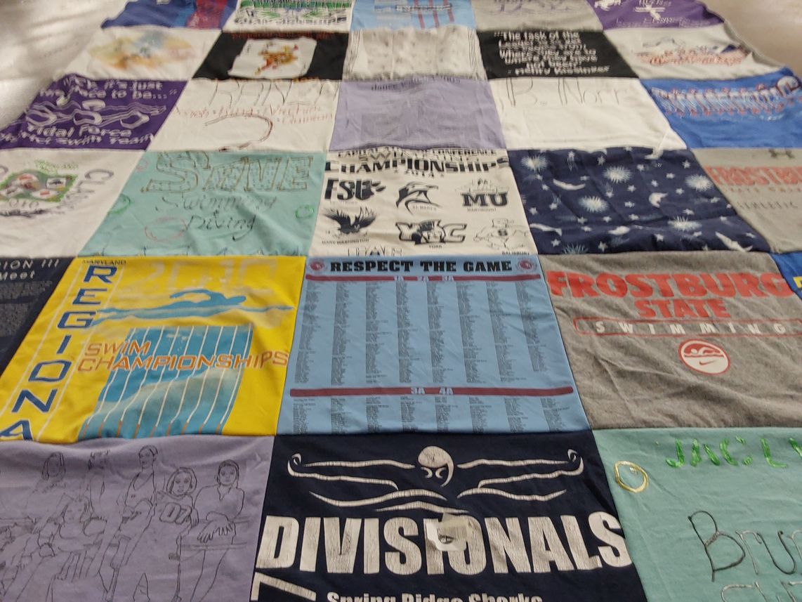 T-shirt quilt from frostburg state university by Jaclyn from NY