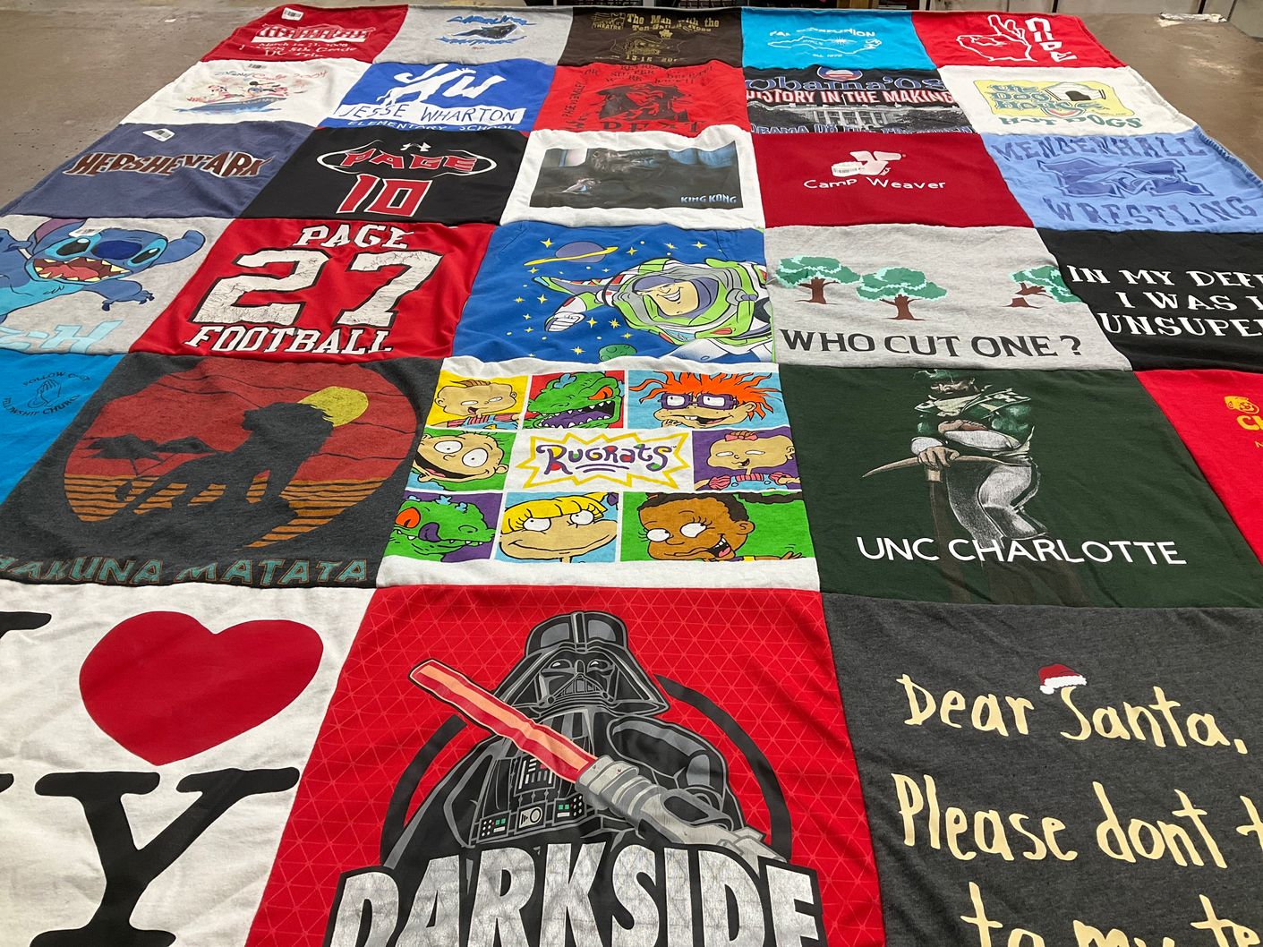 T-shirt quilt featuring page high school football by Tammy from NC