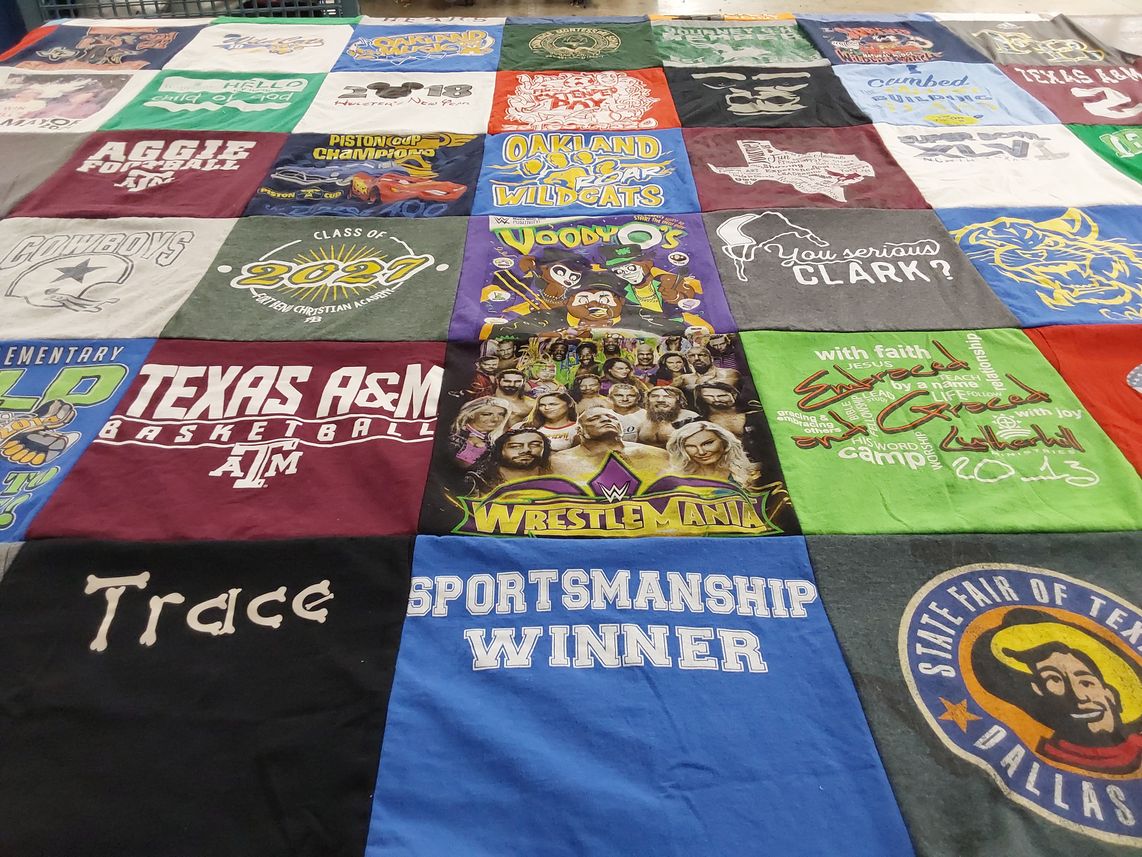 T-shirt quilt with livestock, 4-h themes by Nikki from TX