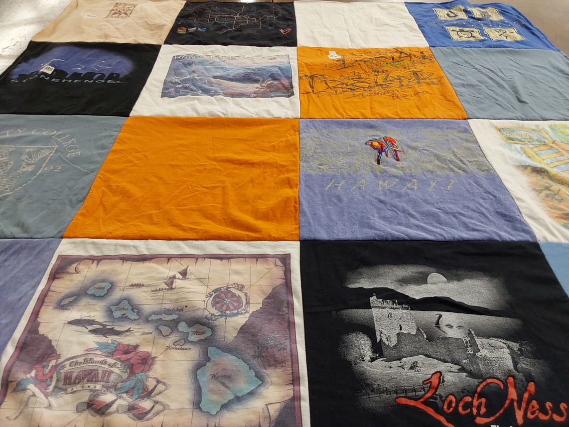 T-shirt quilt from kentucky college by Cherie  from VA