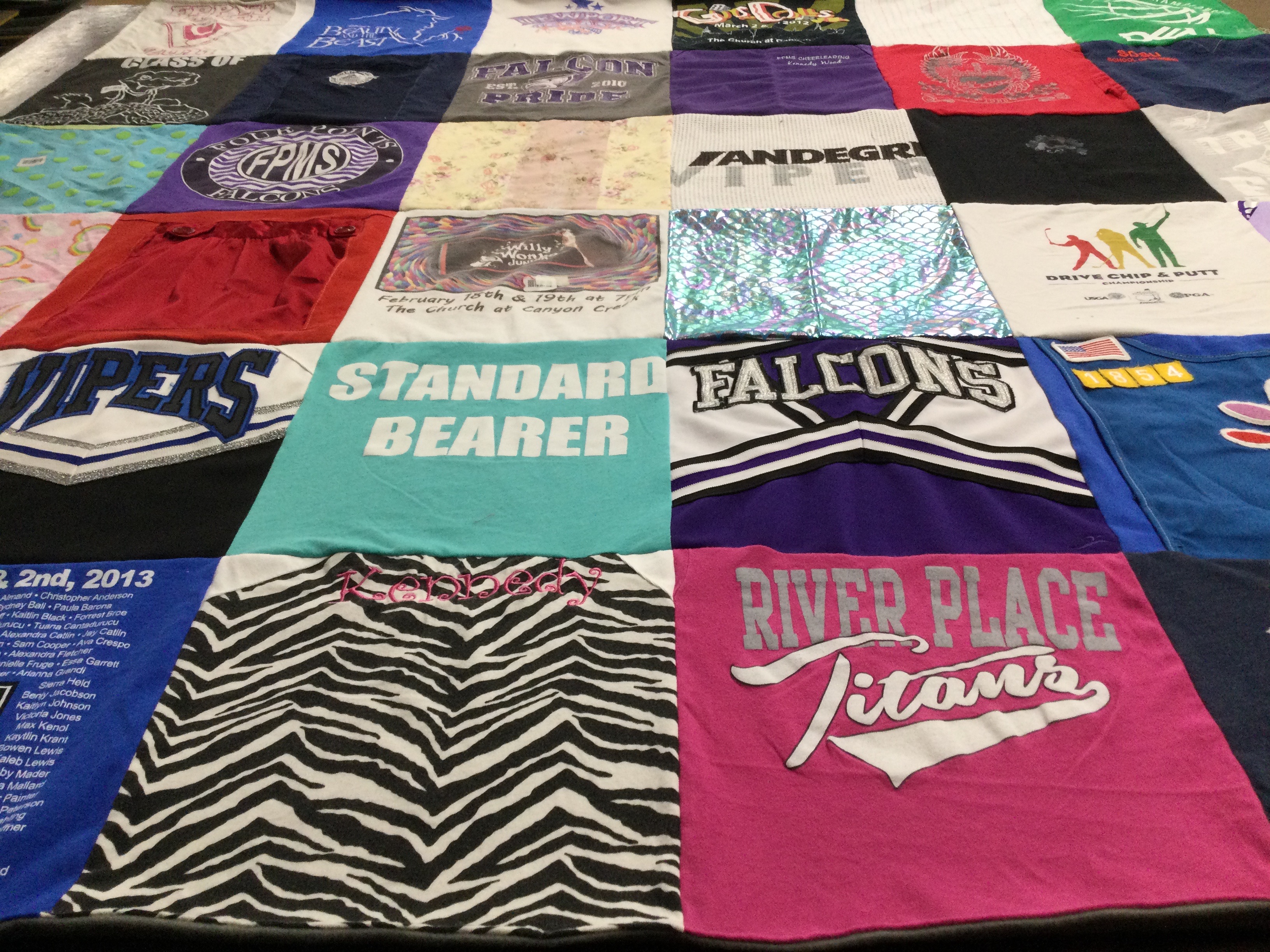 T-shirt quilt featuring river place titans, viper by jill from TX