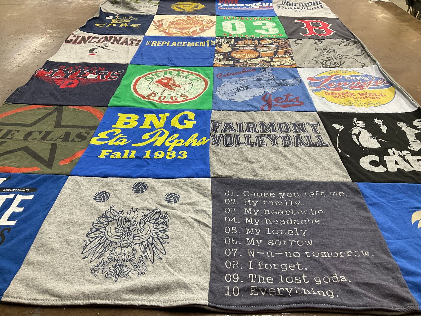 T-shirt quilt featuring dayton flyers by Shannon  from OH