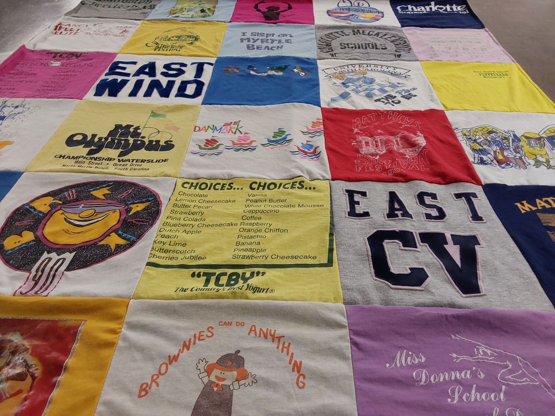 T-shirt quilt from university of charlotte by Dawn from NC