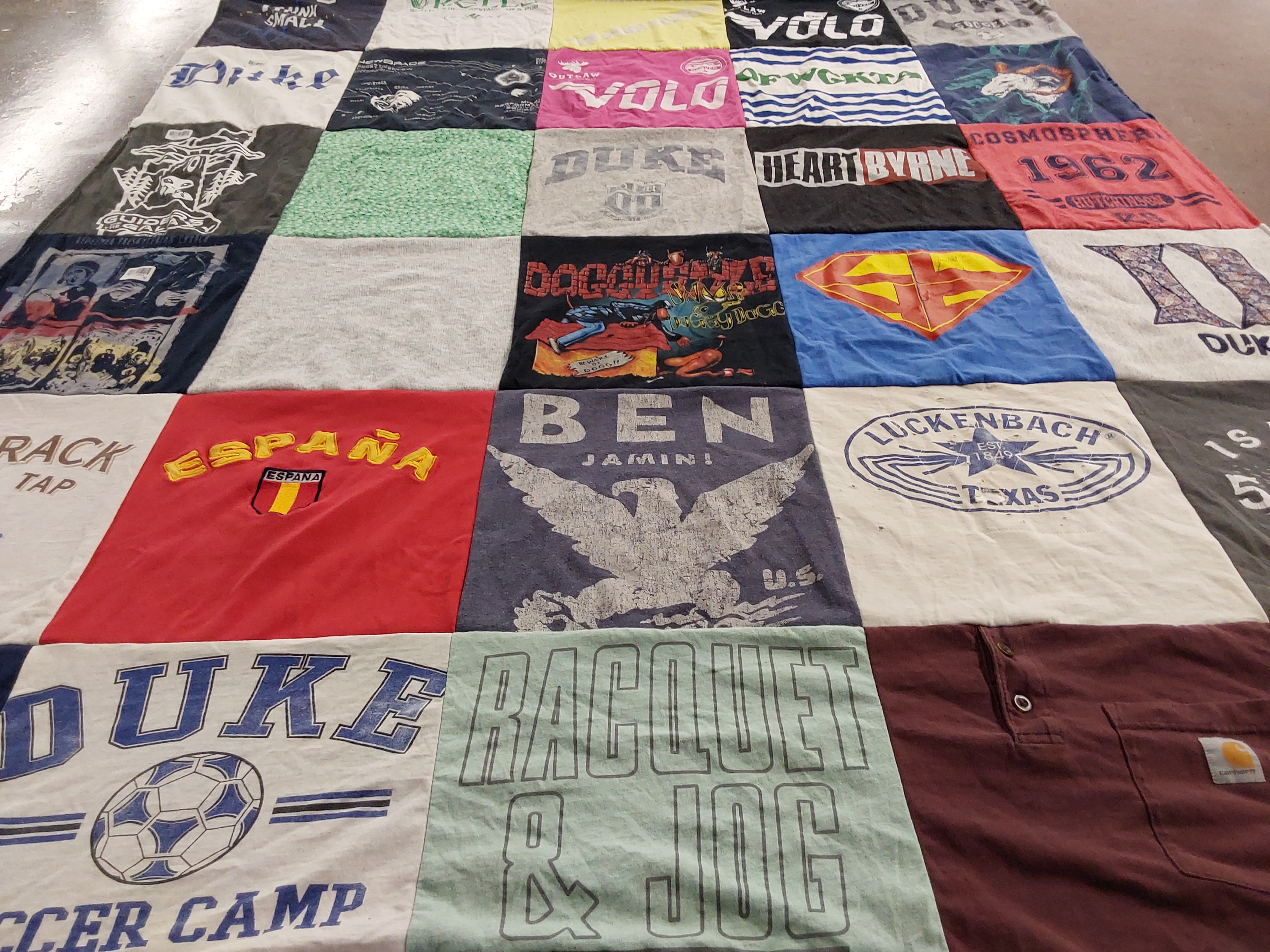 T-shirt quilt featuring duke university by Kelly from CO