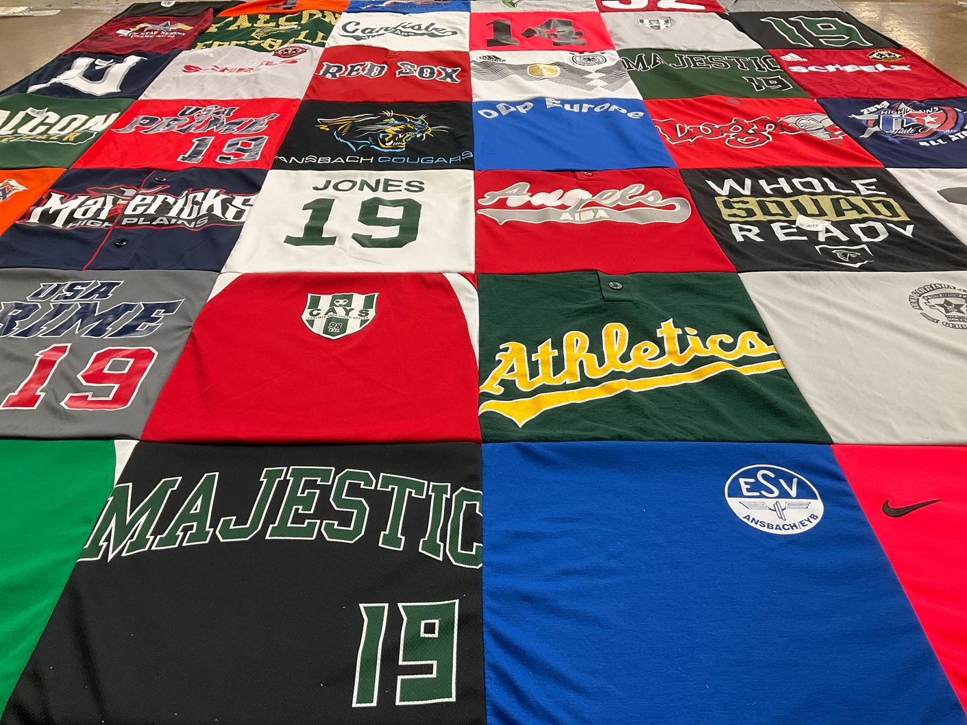 T-shirt quilt featuring majestic, athletics by KRISTIN from CO