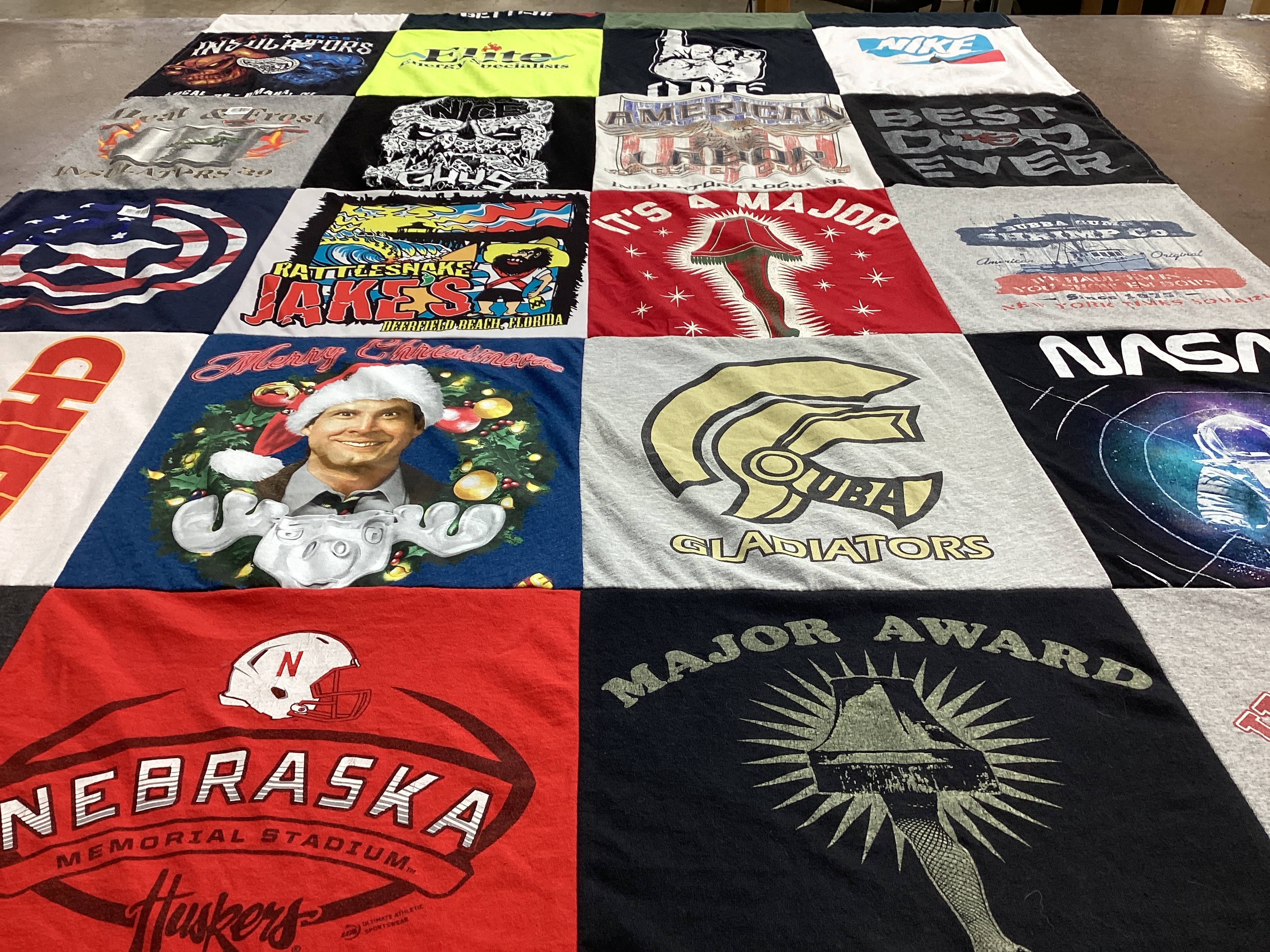 T-shirt quilt featuring nebraska huskers by LISA from NE