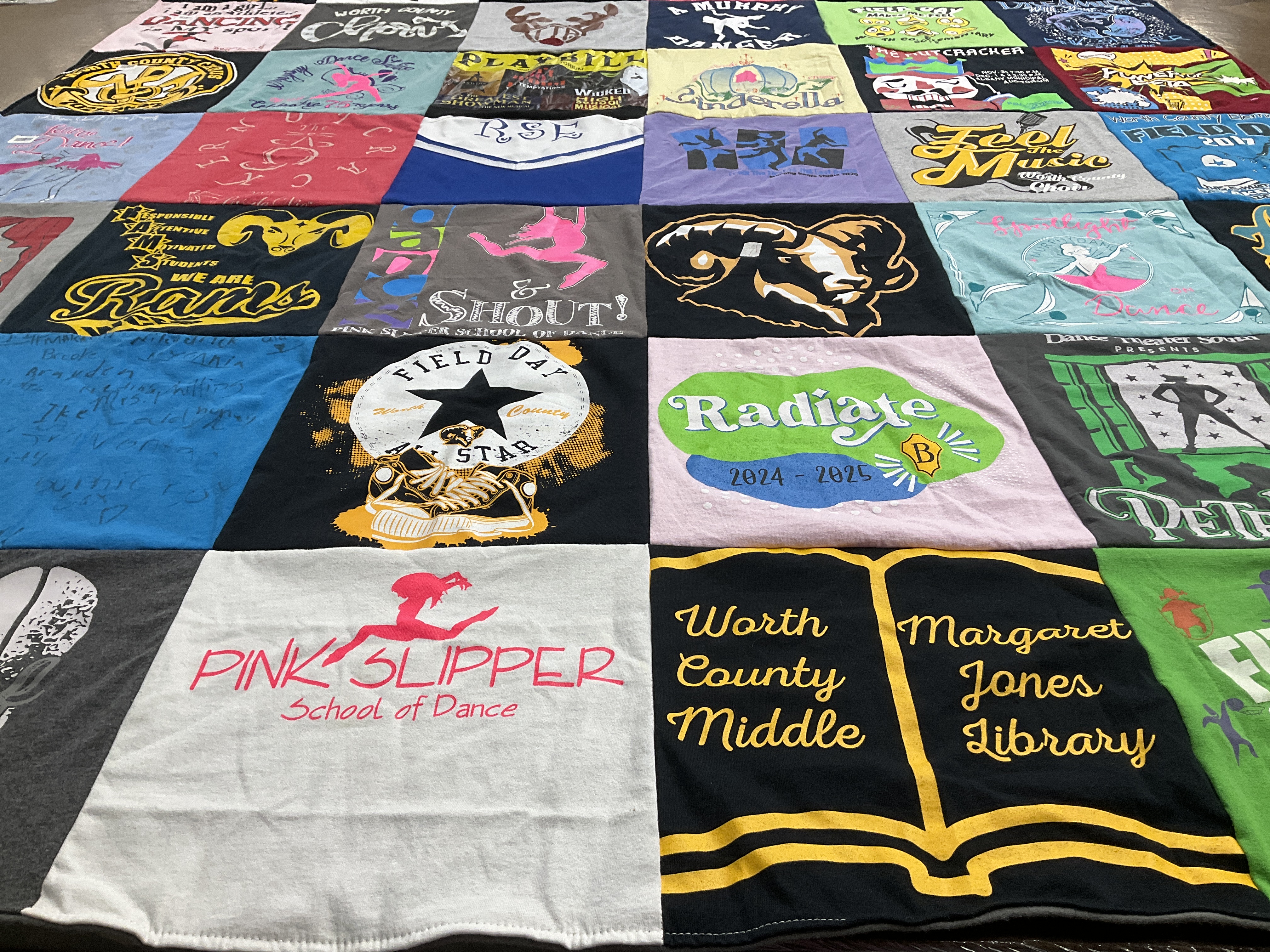 T-shirt quilt from worth county middle school by Terisa from GA