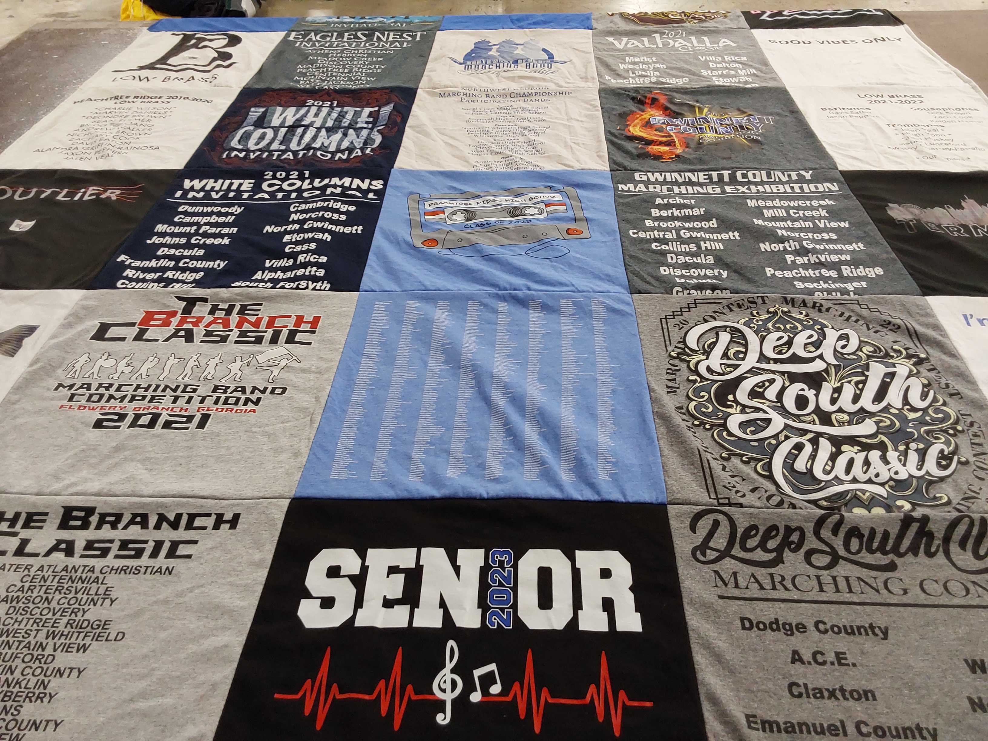 T-shirt quilt featuring archer high school, berkhmar high school by Cicely from GA