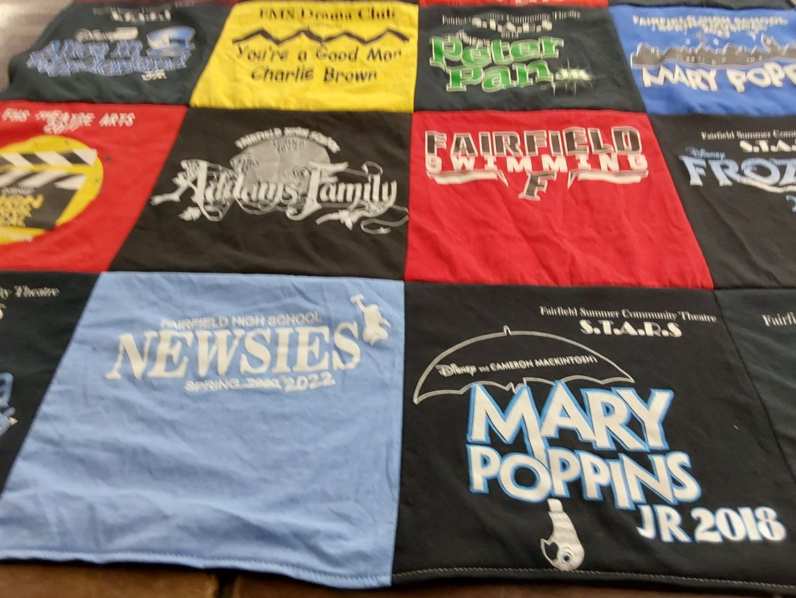 T-shirt quilt from fairfield high school by Mindy from OH