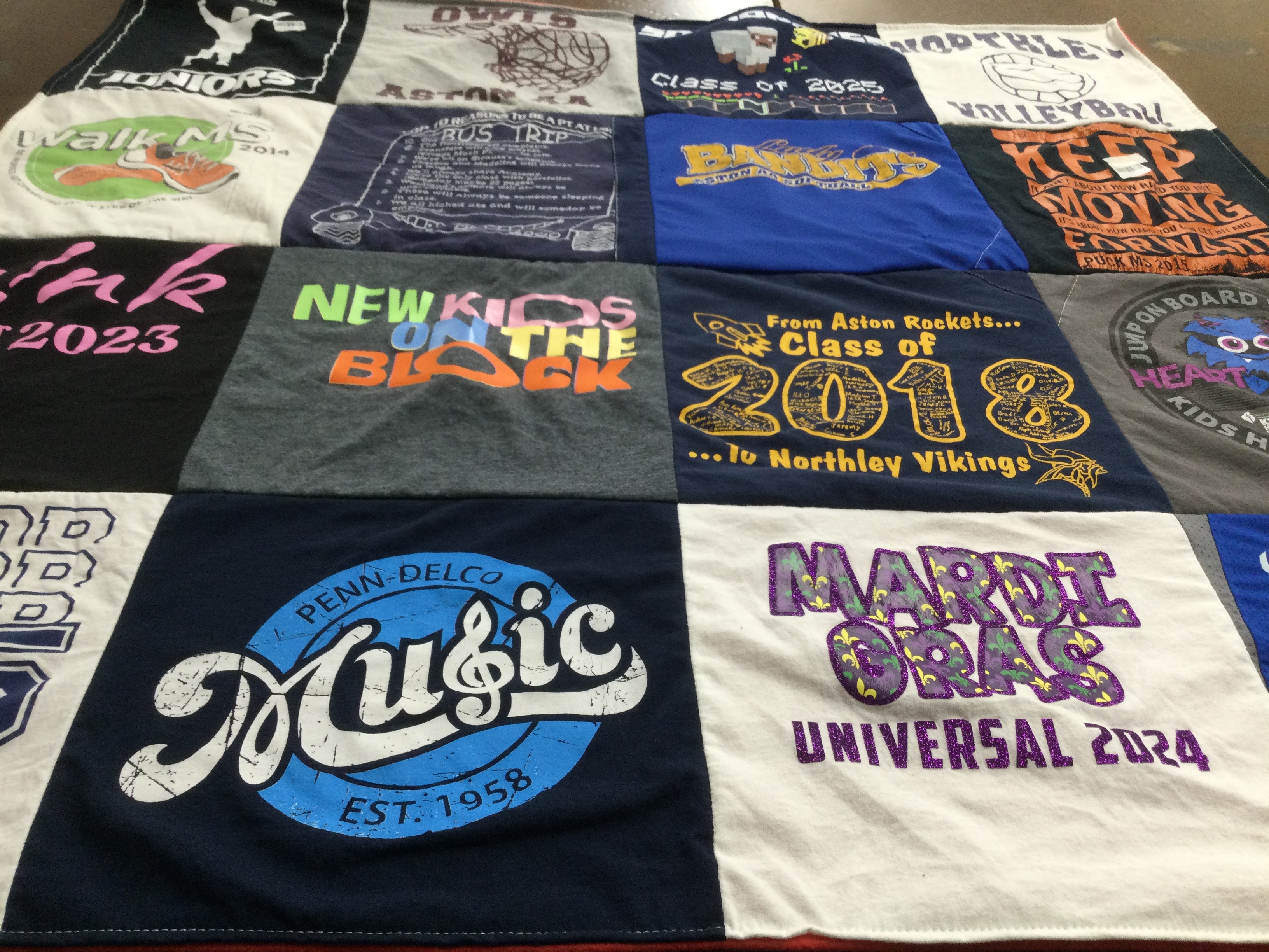T-shirt quilt featuring northley vikings by Danielle from PA