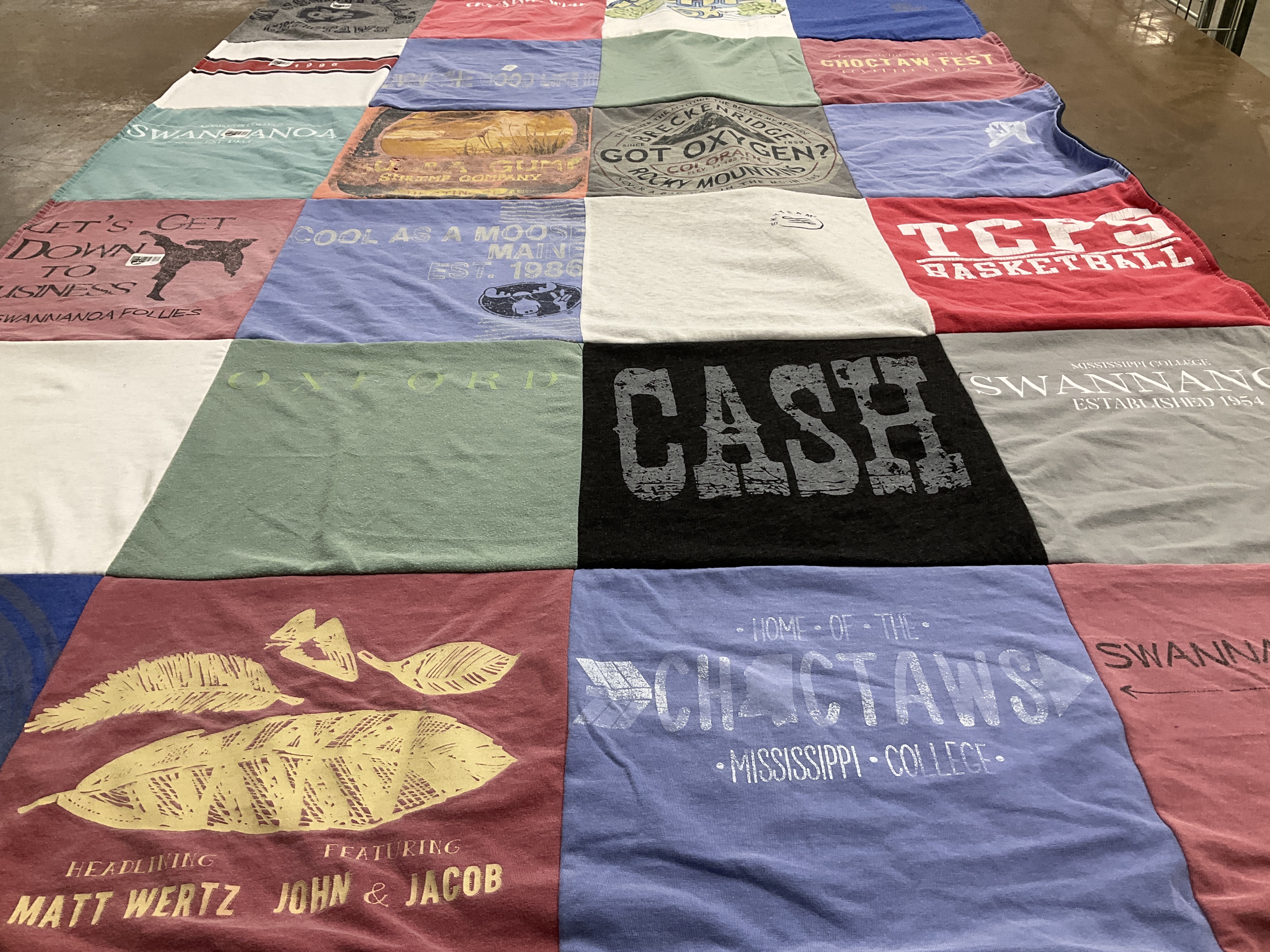 T-shirt quilt featuring tcps basketball by Kennedy from MS