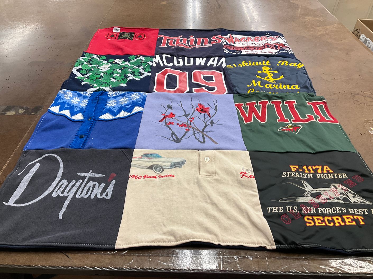 T-shirt quilt featuring minnesota wild by Sandra from MN