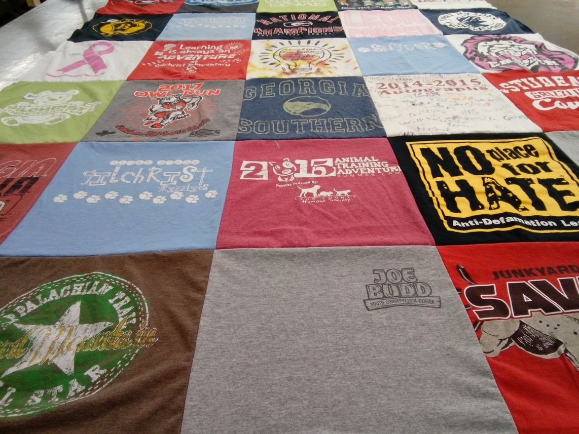 T-shirt quilt from georgia southern university by Erica from FL