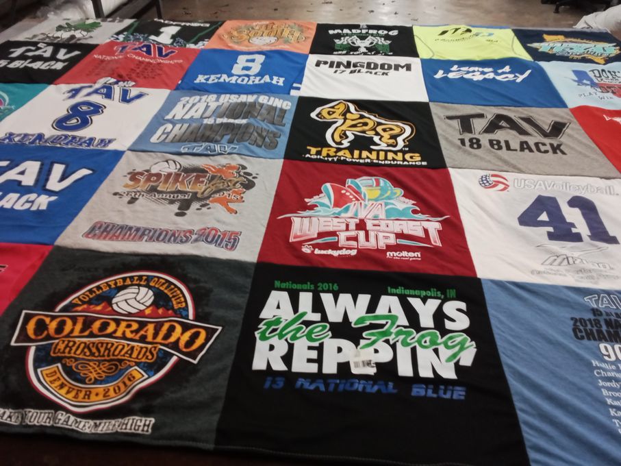 T-shirt quilt featuring tav, colorado crossroads by Julie from TX