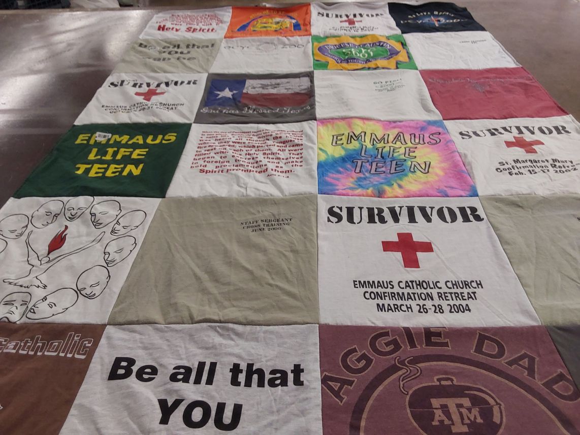 T-shirt quilt from texas a&m university by Michele from TX