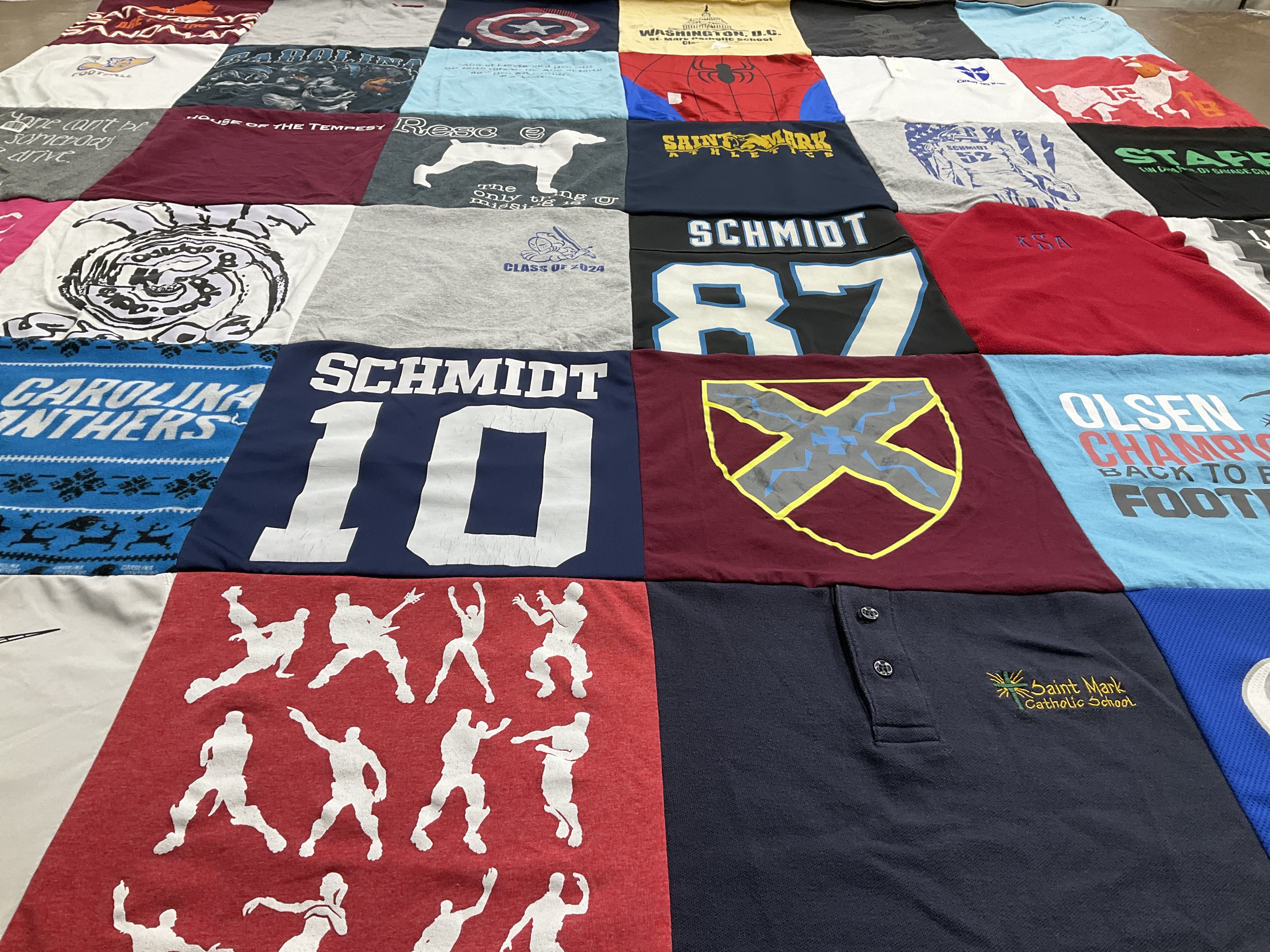 T-shirt quilt featuring carolina panthers by Stacy S from NC