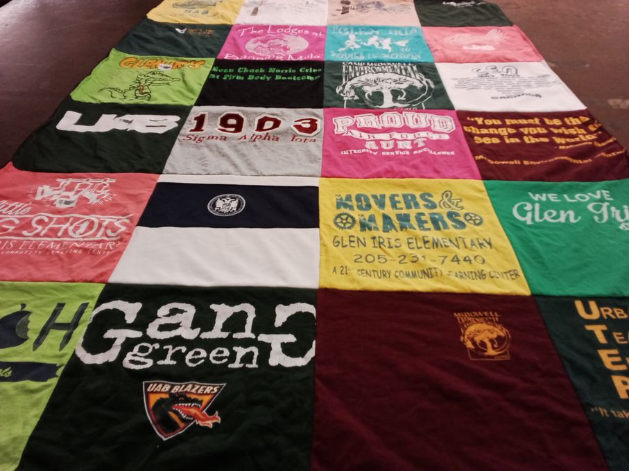 T-shirt quilt featuring uab blazers by Donna from AL