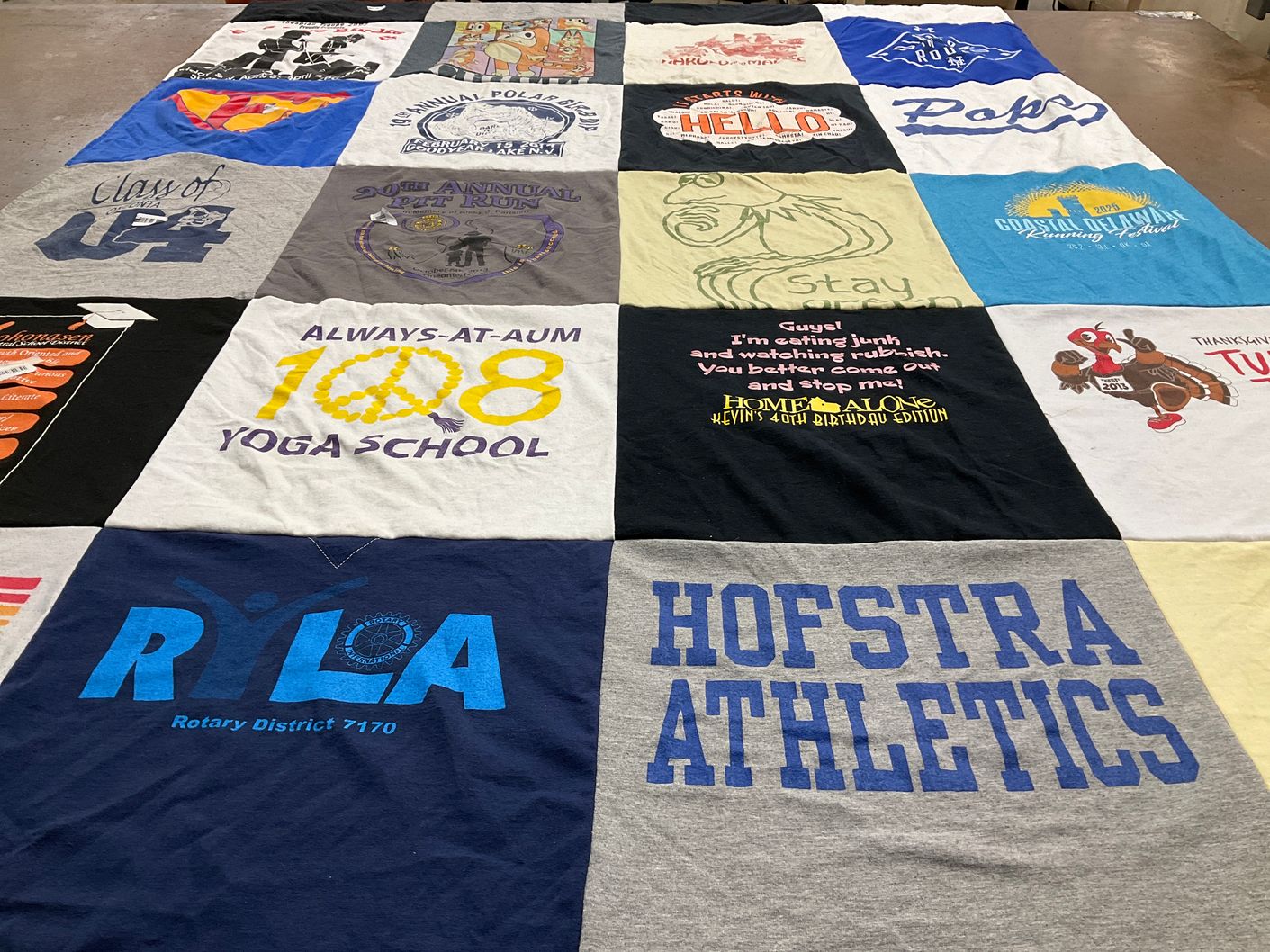 T-shirt quilt from hofstra university by Katie from NY